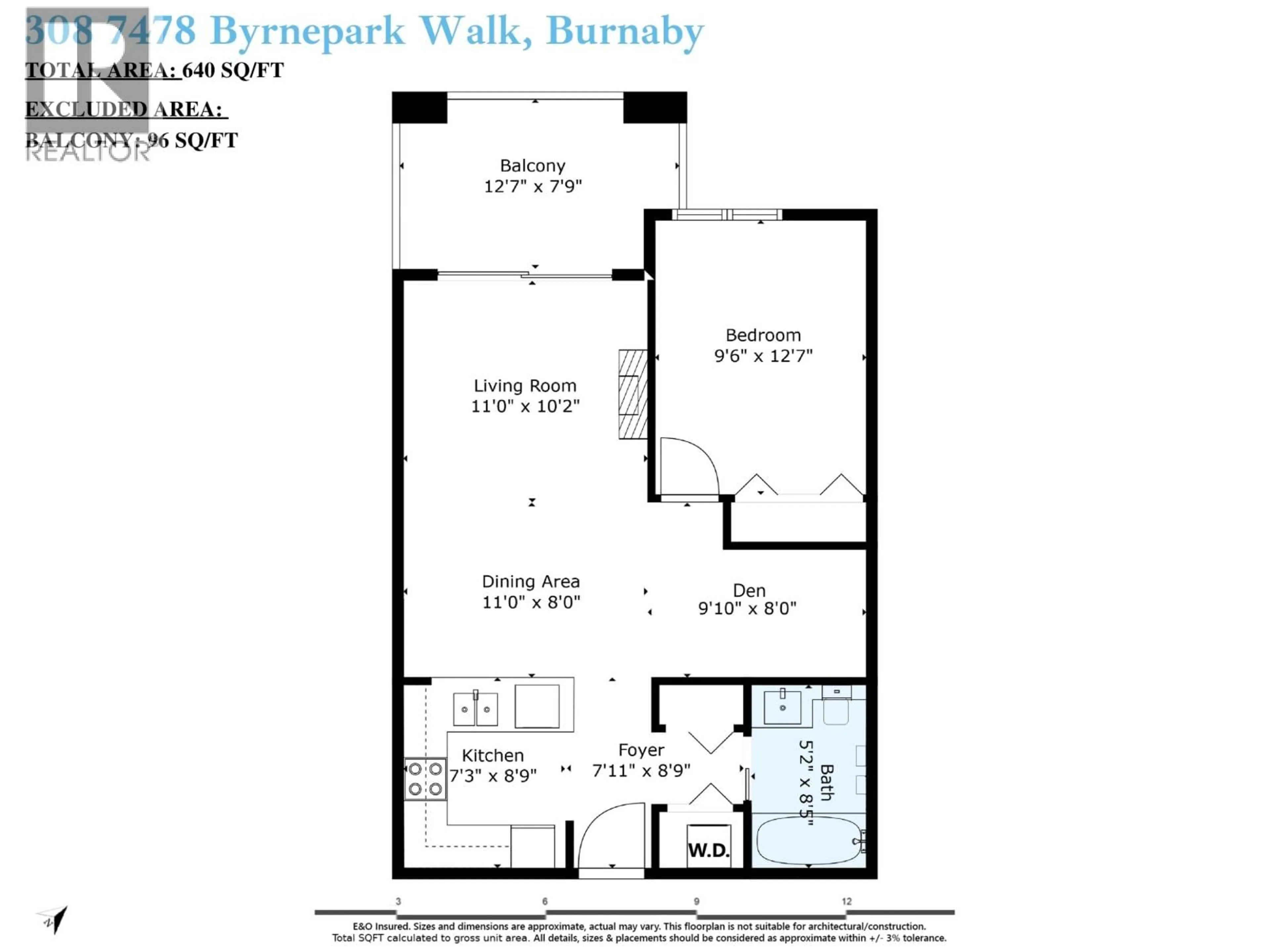 Floor plan for 308 - 7478 BYRNEPARK WALK, Burnaby British Columbia V3N0B5