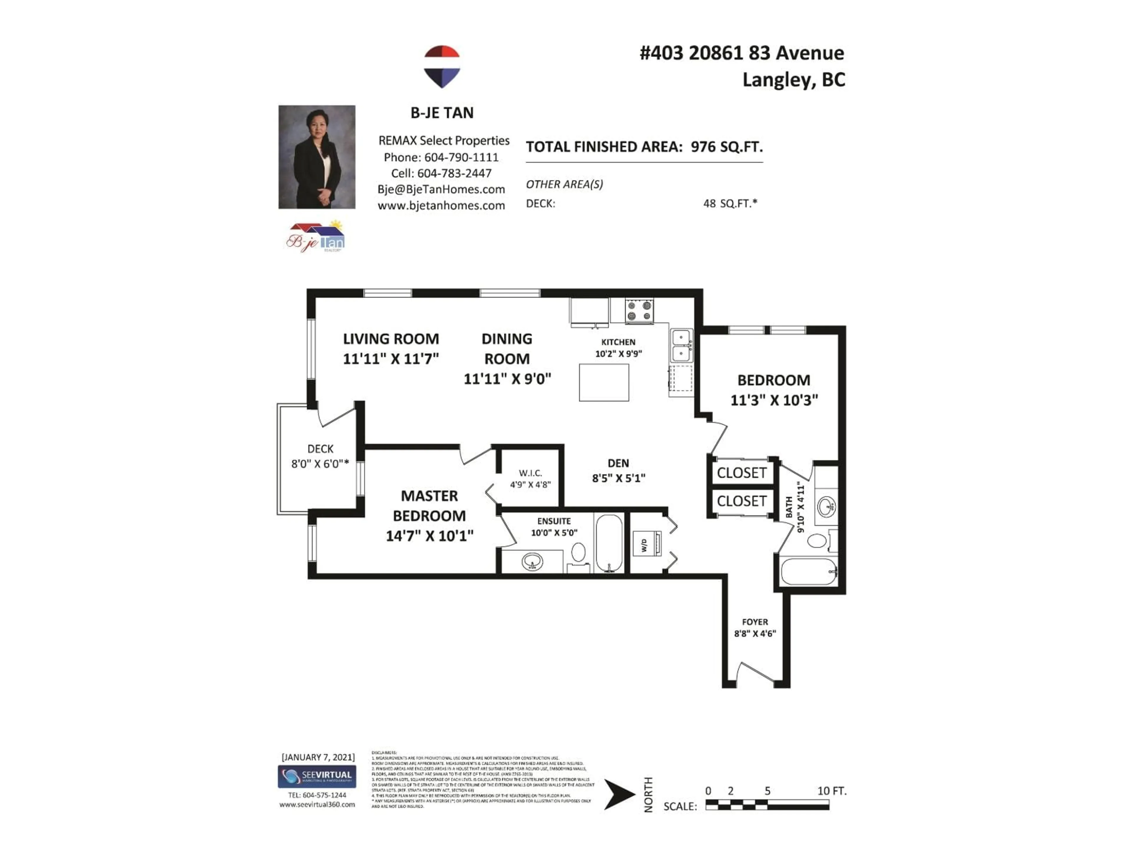 Floor plan for 403 - 20861 83, Langley British Columbia V2Y0M8