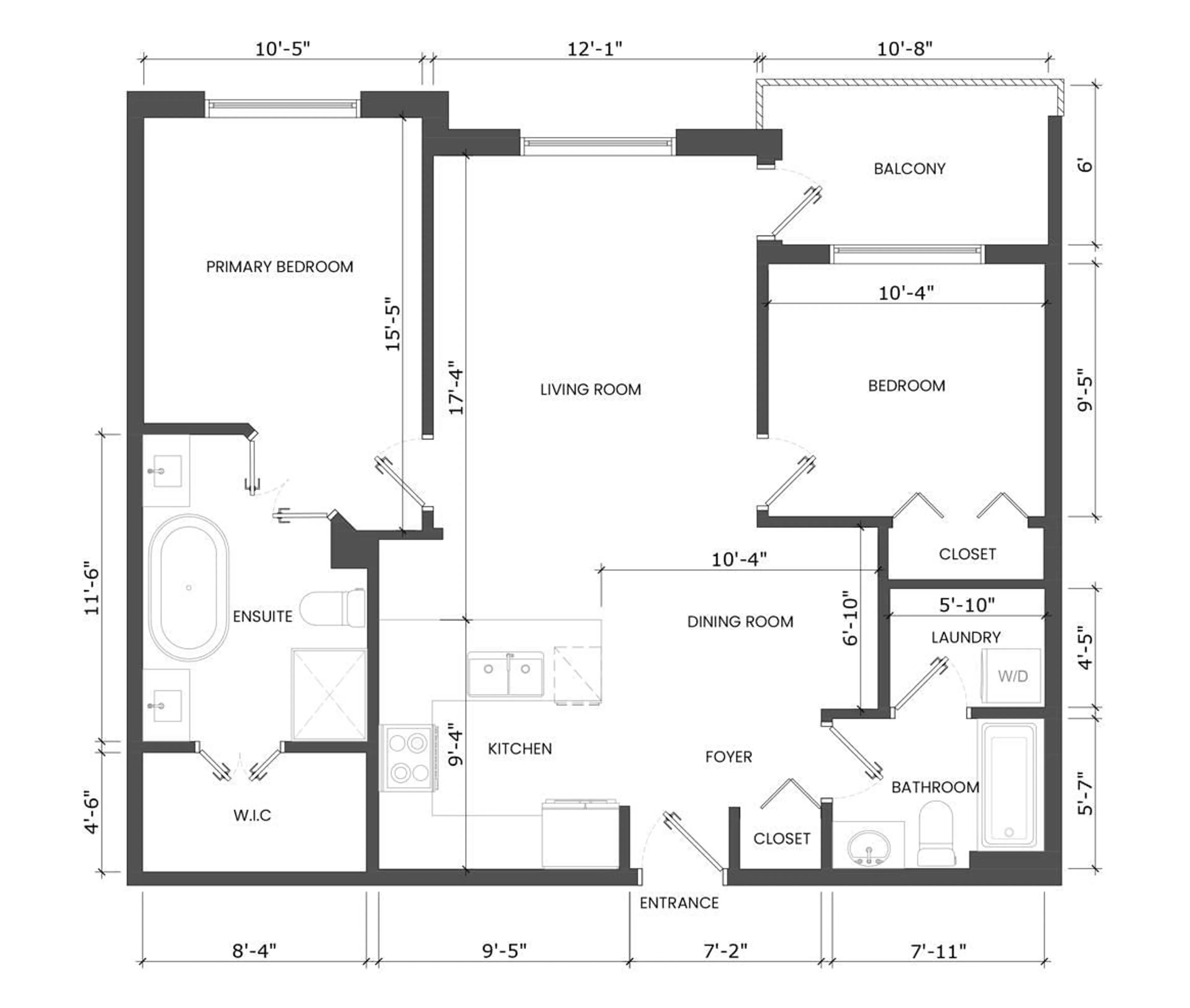 Floor plan for 202 - 19530 65, Surrey British Columbia V4N6M1