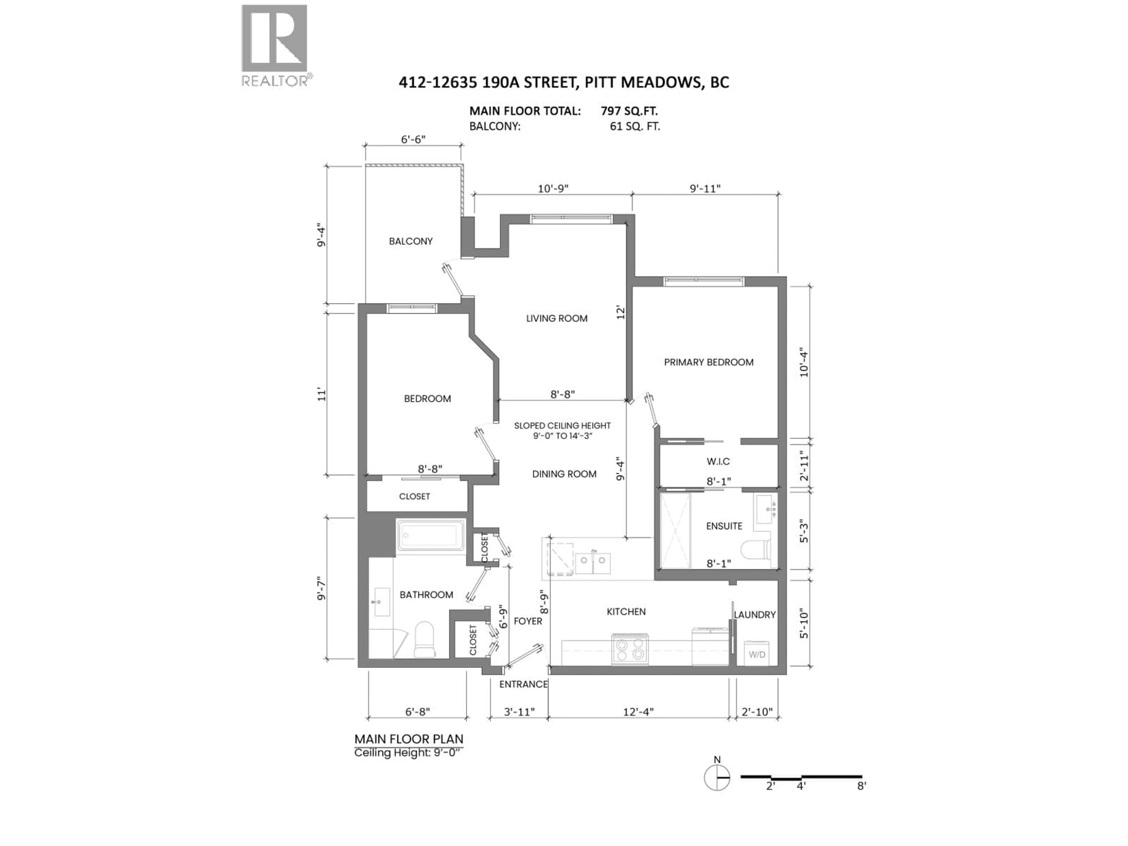 Floor plan for 412 - 12635 190A STREET, Pitt Meadows British Columbia V3Y0E8