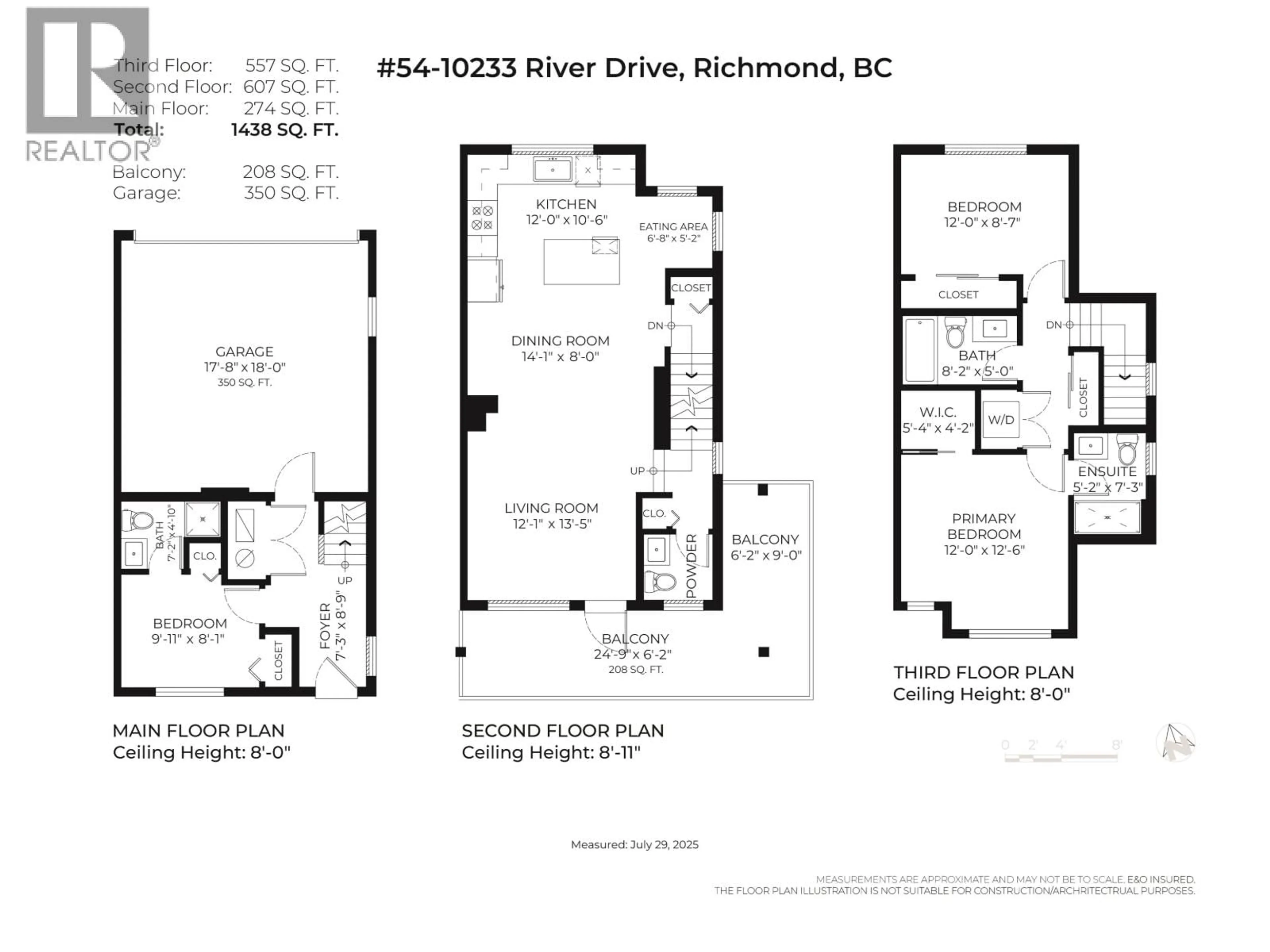 Floor plan for 54 - 10233 RIVER DRIVE, Richmond British Columbia V6X0T7