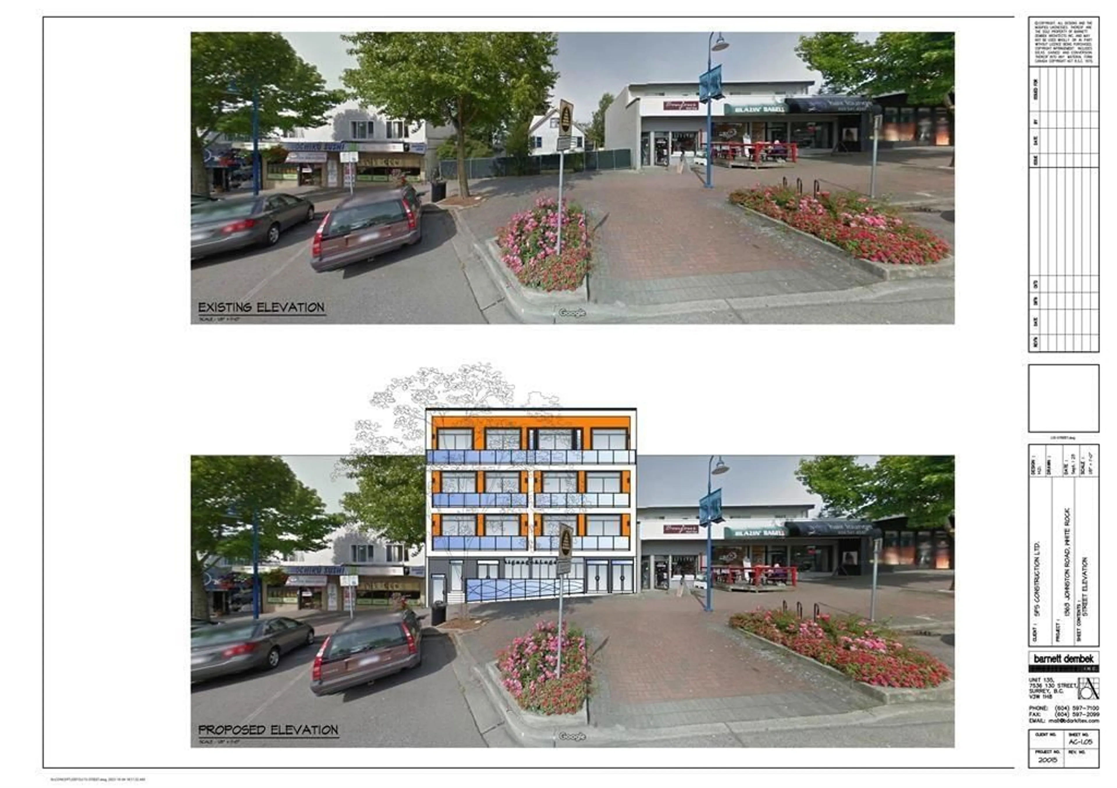 A pic from outside/outdoor area/front of a property/back of a property/a pic from drone, building for 1363 JOHNSTON, White Rock British Columbia V4B3Z3