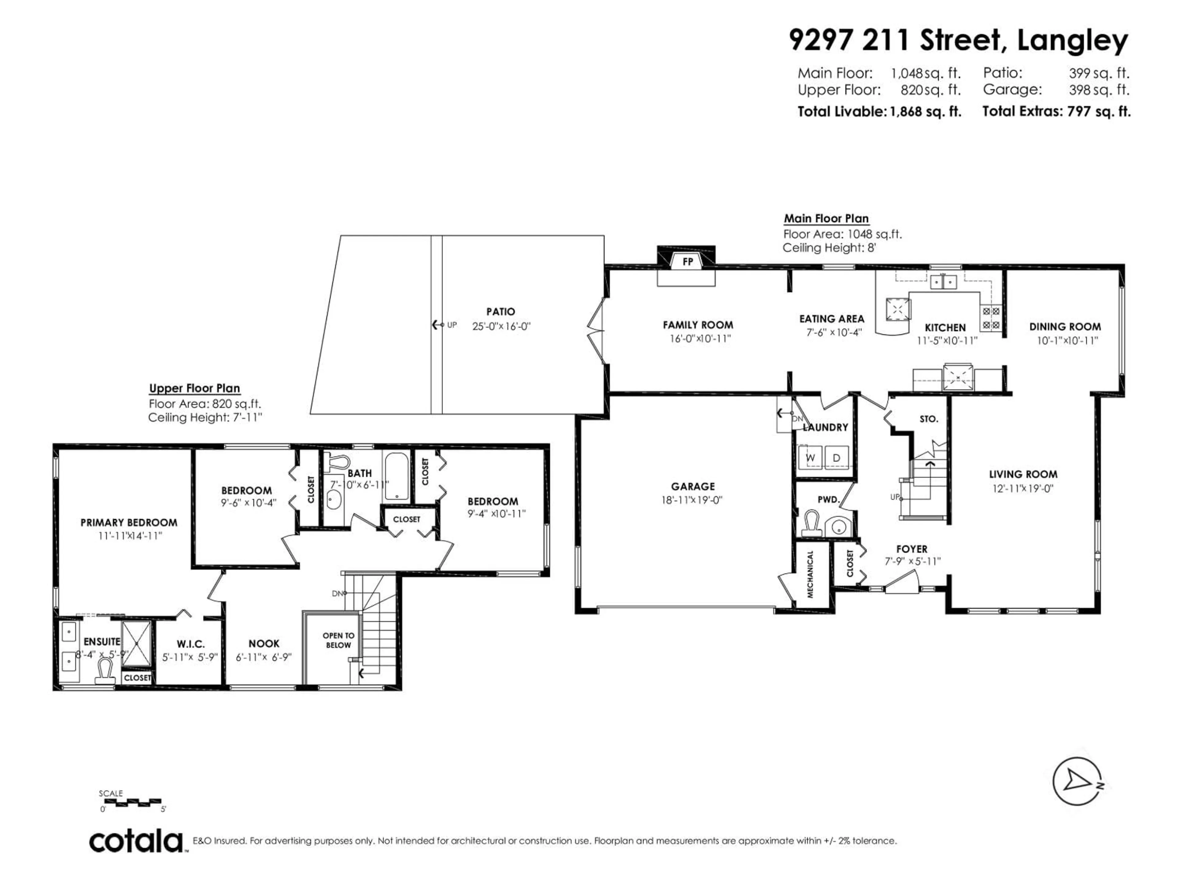 Floor plan for 9297 211, Langley British Columbia V1M2B2