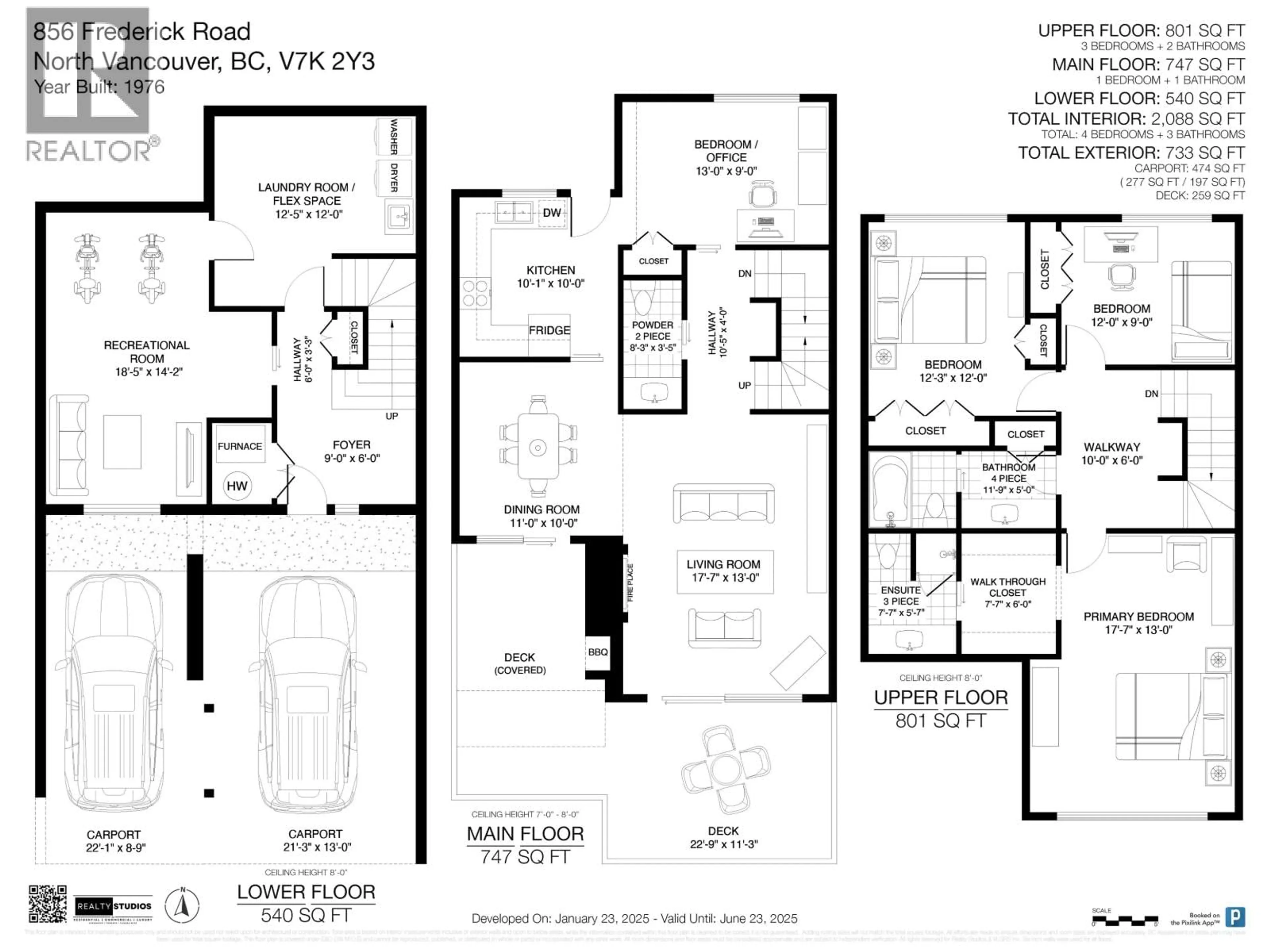 Floor plan for 856 FREDERICK ROAD, North Vancouver British Columbia V7K2Y3