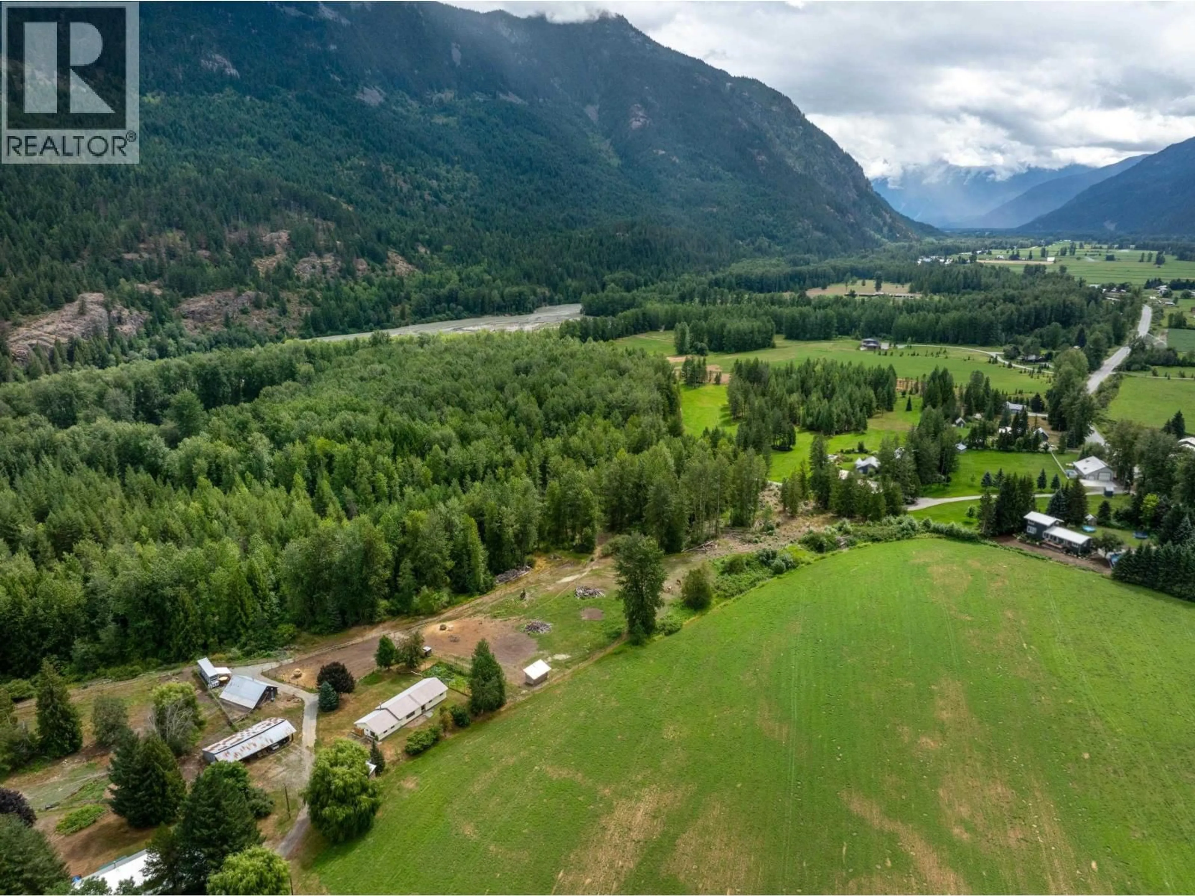 A pic from outside/outdoor area/front of a property/back of a property/a pic from drone, mountain view for 8988B PEMBERTON MEADOWS ROAD, Pemberton British Columbia V0N2L2