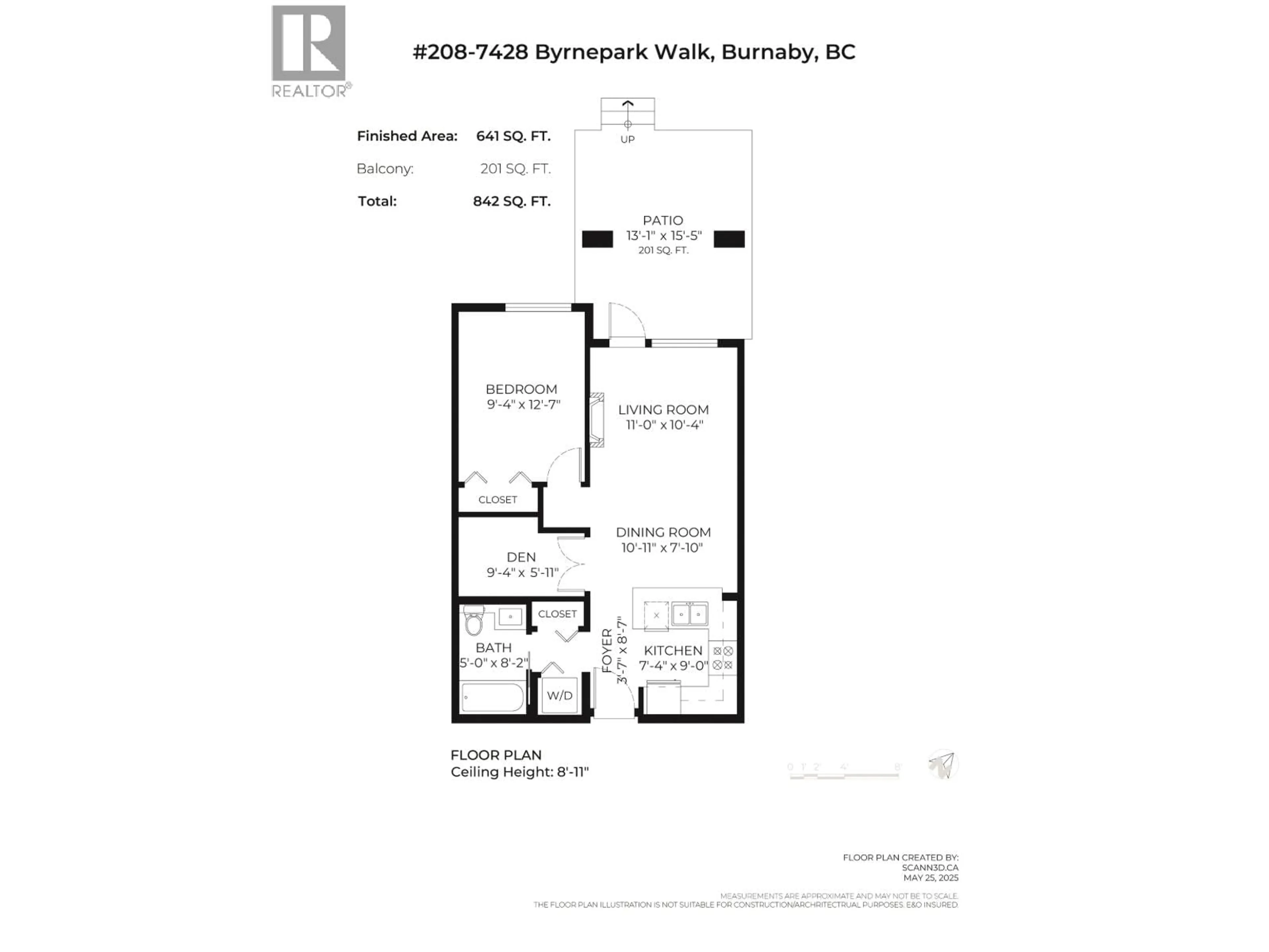 Floor plan for 208 - 7428 BYRNEPARK WALK, Burnaby British Columbia V3N0B4