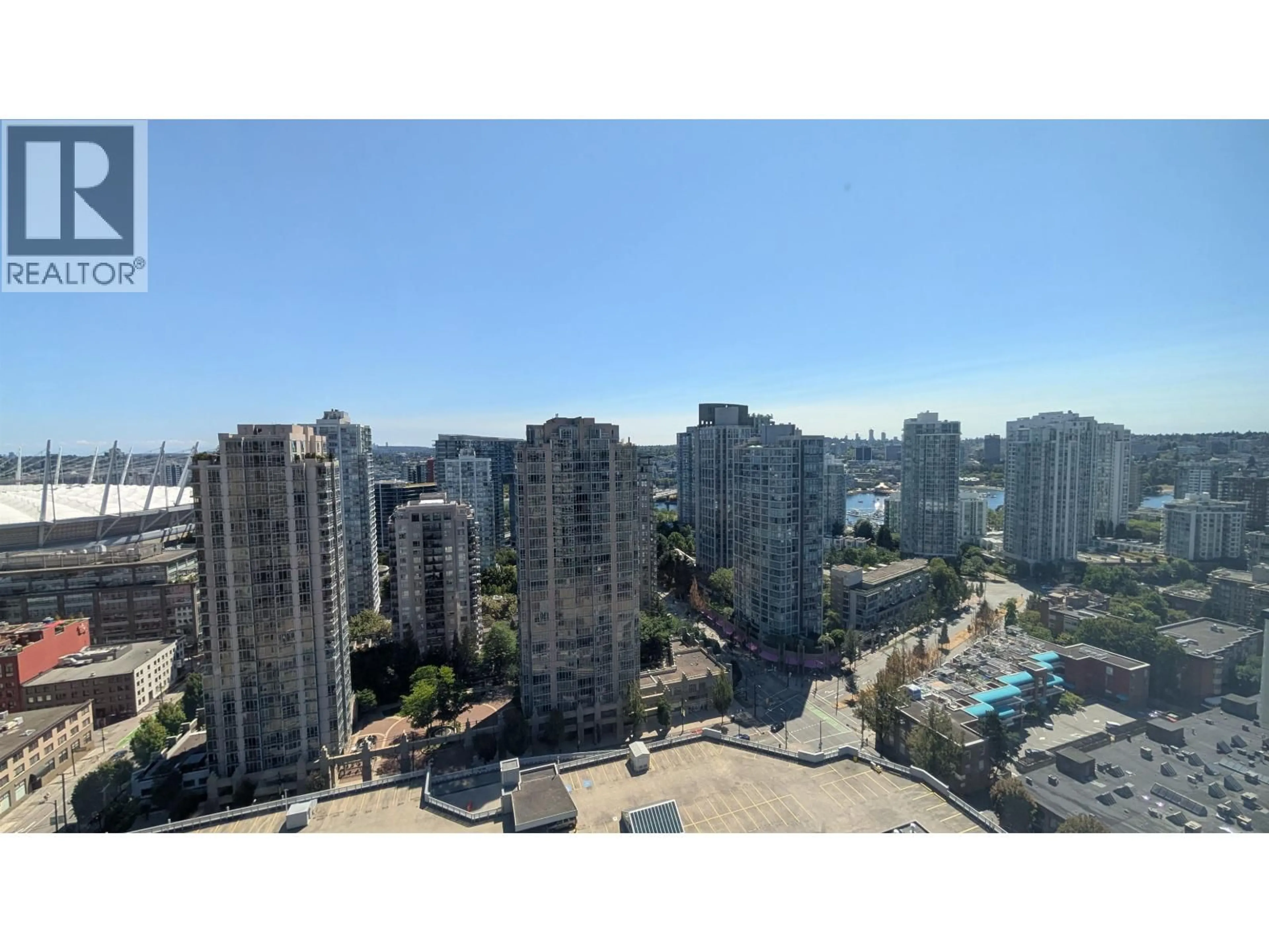 A pic from outside/outdoor area/front of a property/back of a property/a pic from drone, city buildings view from balcony for 2705 - 977 MAINLAND STREET, Vancouver British Columbia V6B1T2