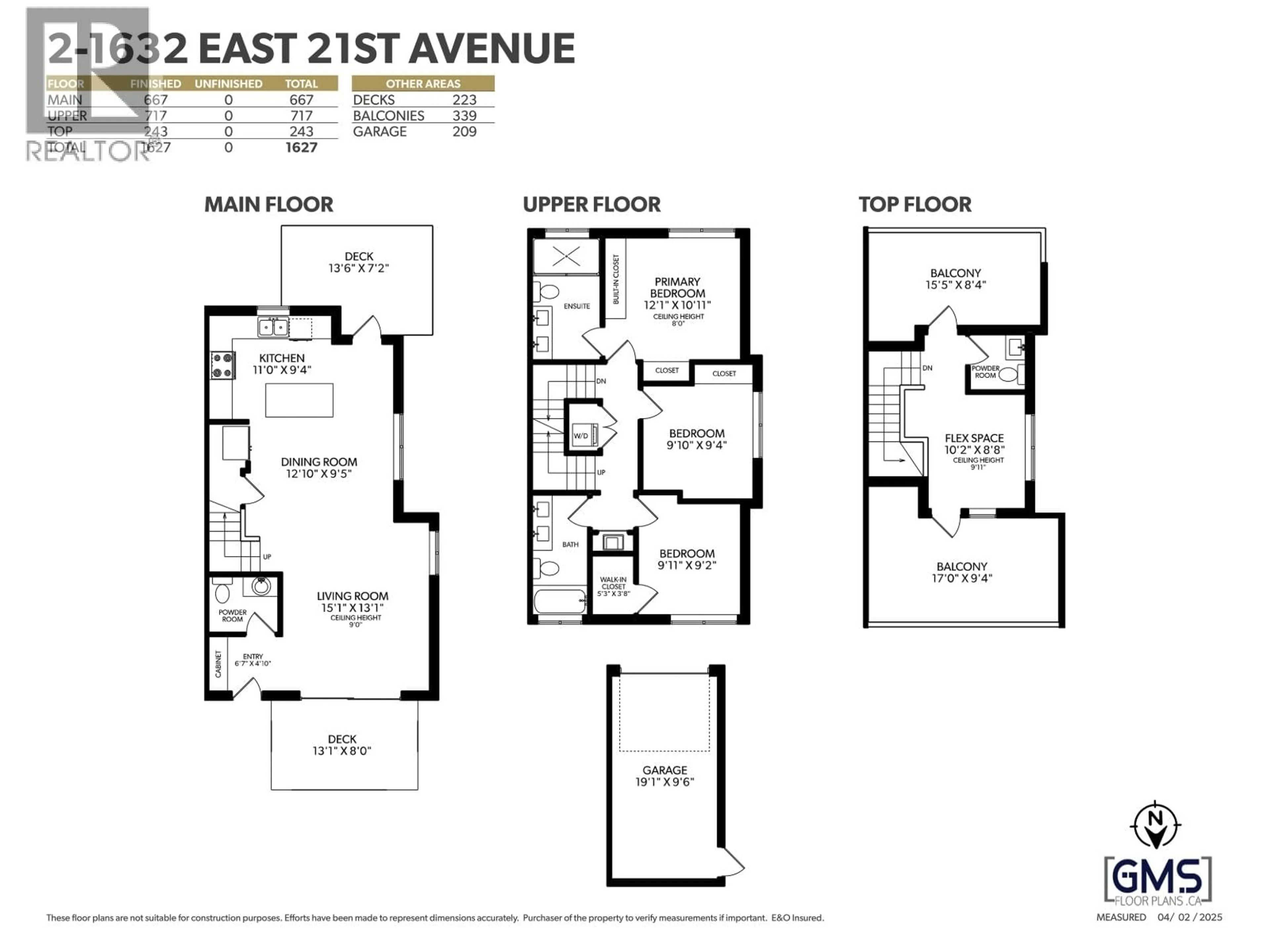 Floor plan for 2 - 1632 21ST AVENUE, Vancouver British Columbia V5N2N5