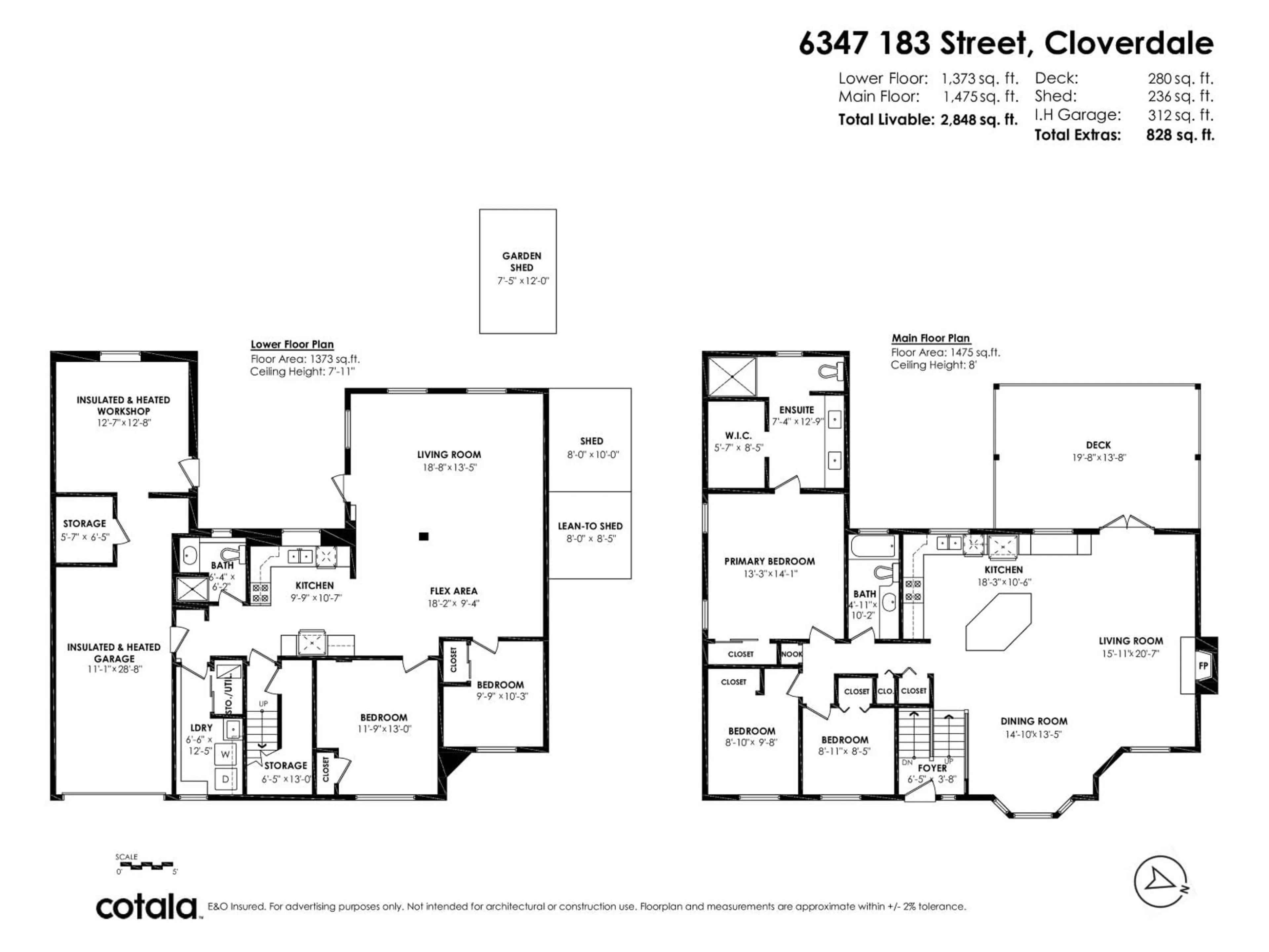 Floor plan for 6347 183, Surrey British Columbia V3S8A8