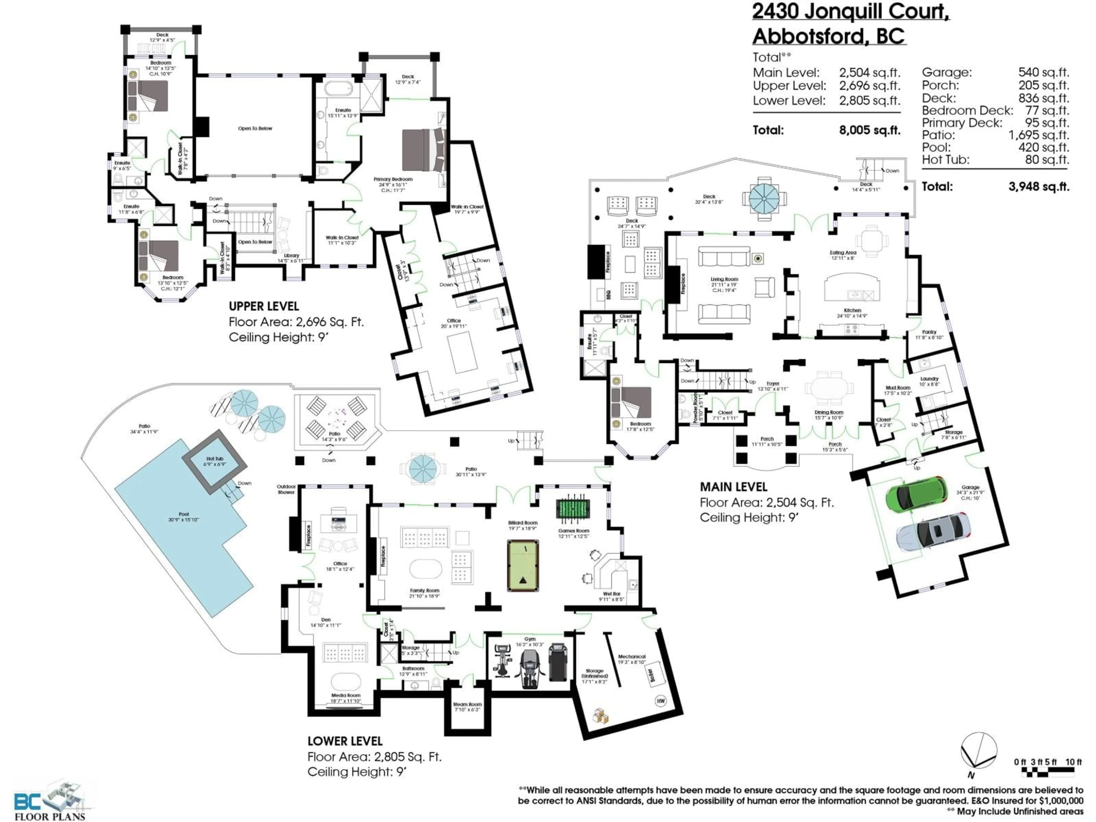 Floor plan for 2430 JONQUIL, Abbotsford British Columbia V3G3E8