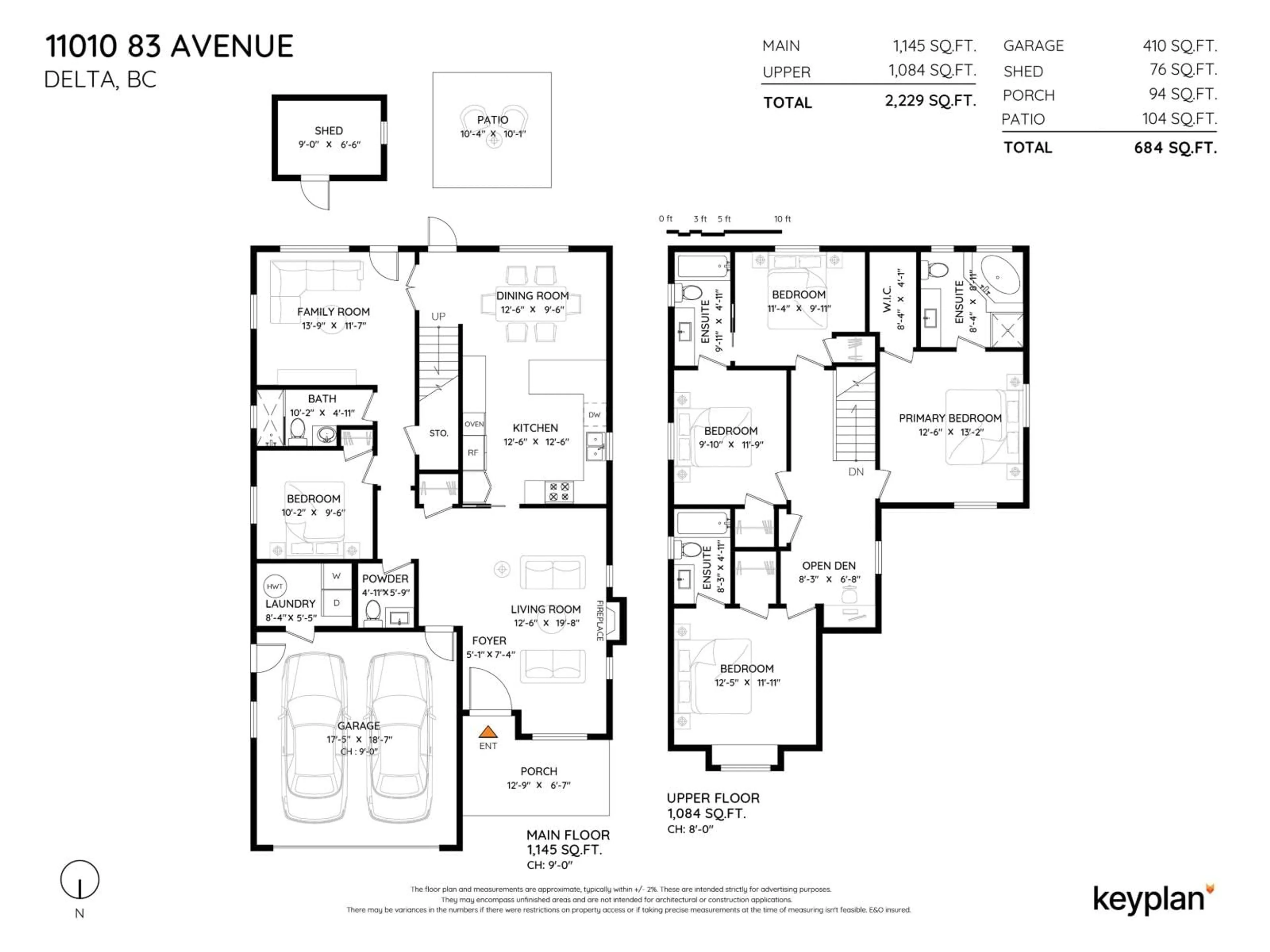 Floor plan for 11010 83, Delta British Columbia V4C2G2