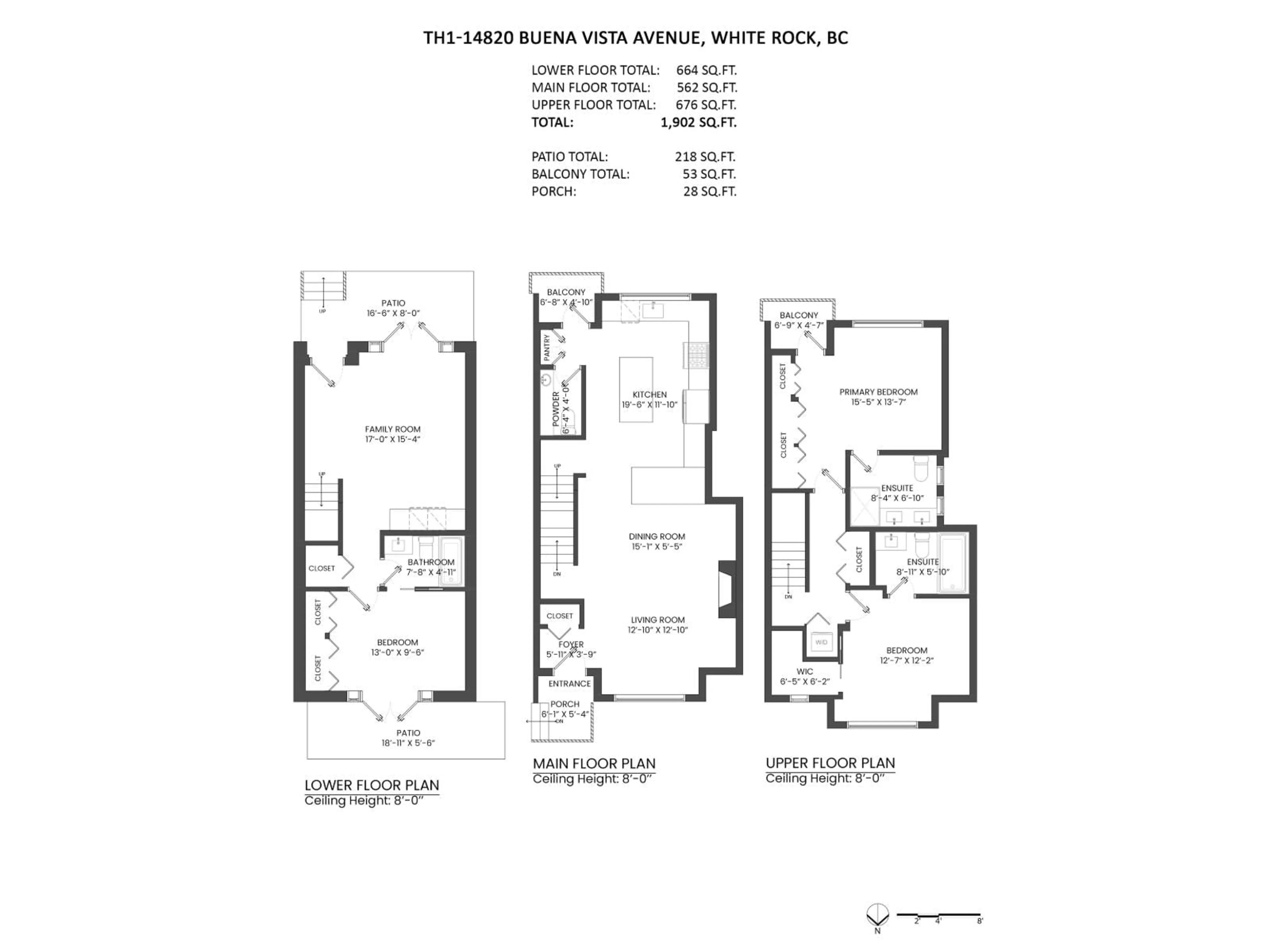 Floor plan for 1 - 14820 BUENA VISTA, White Rock British Columbia V4B0B3