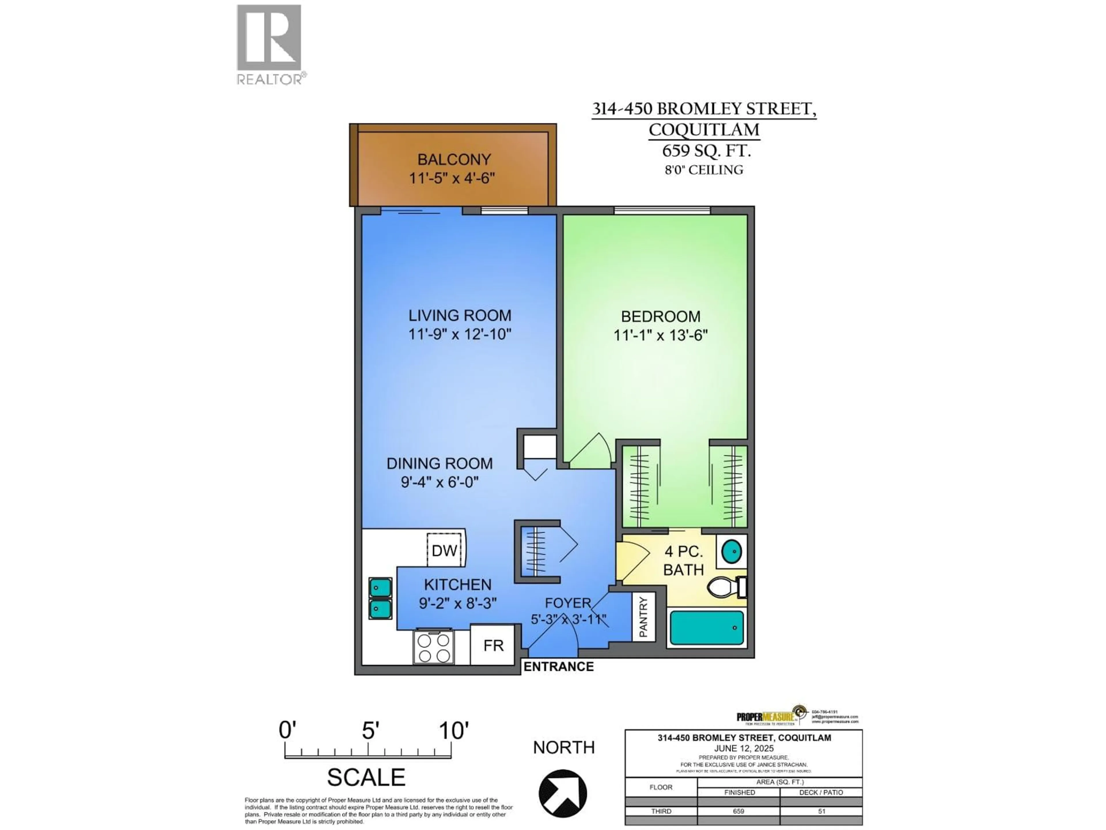 Floor plan for 314 - 450 BROMLEY STREET, Coquitlam British Columbia V3K6S5