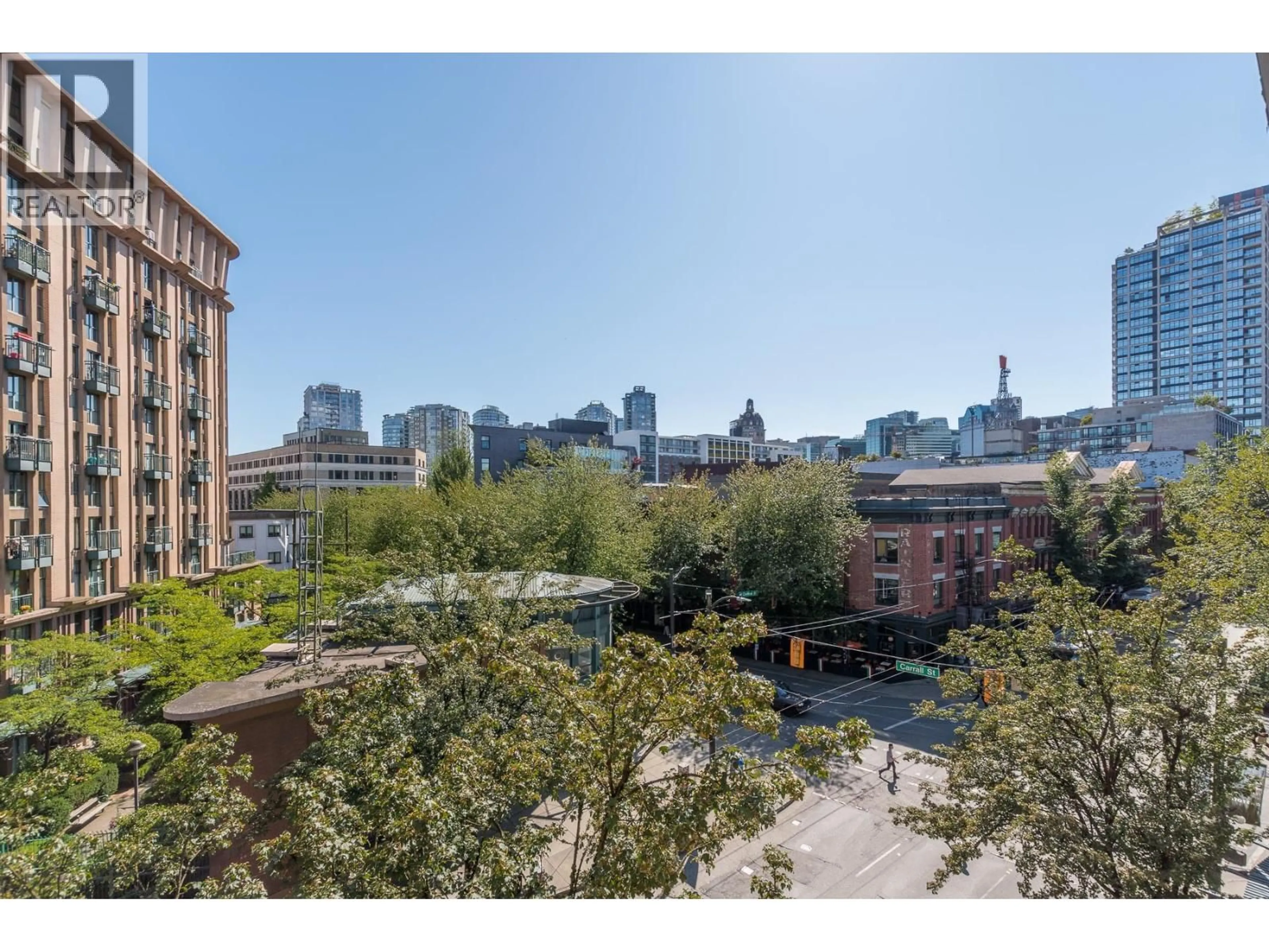 A pic from outside/outdoor area/front of a property/back of a property/a pic from drone, city buildings view from balcony for 408 - 1 CORDOVA STREET, Vancouver British Columbia V6A4H3