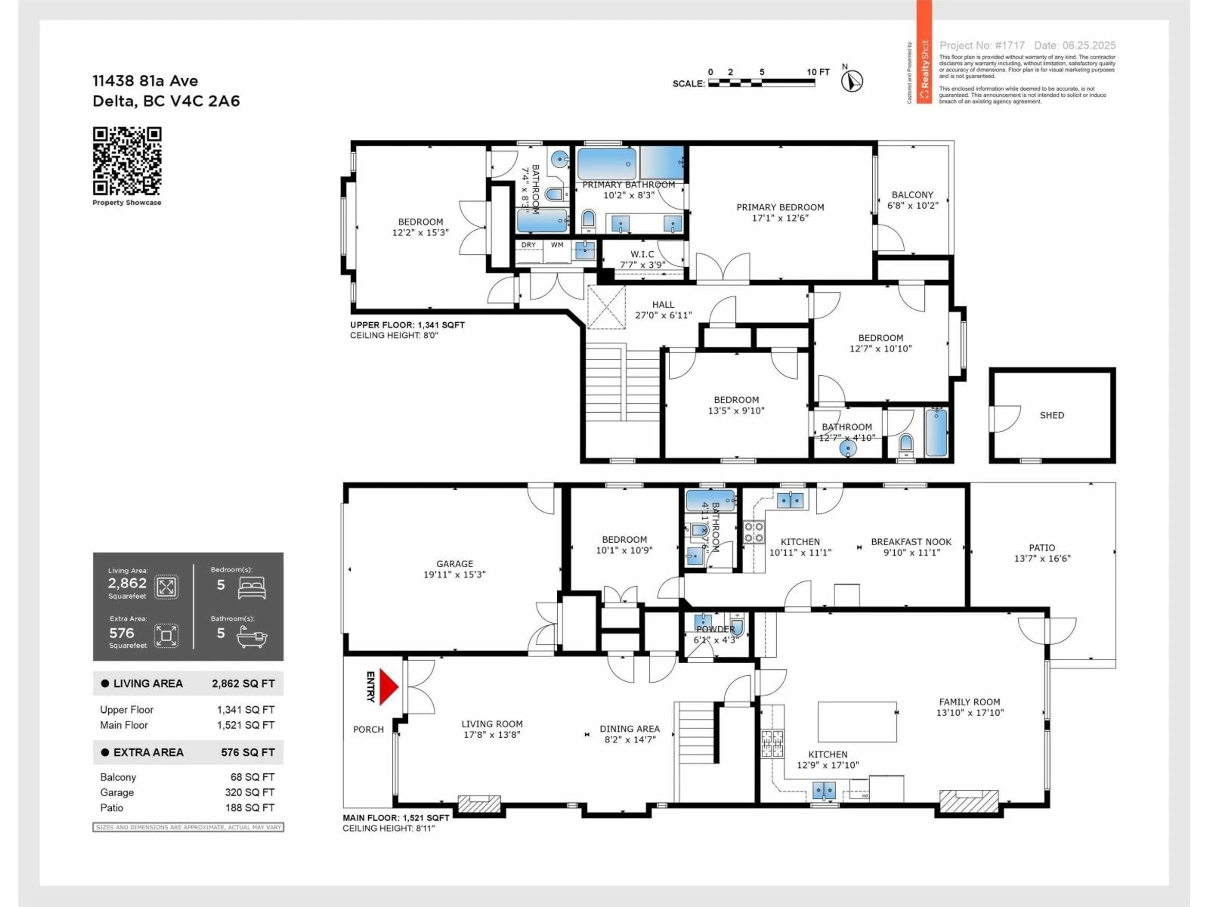 Floor plan for 11438 81A, Delta British Columbia V4C2A6