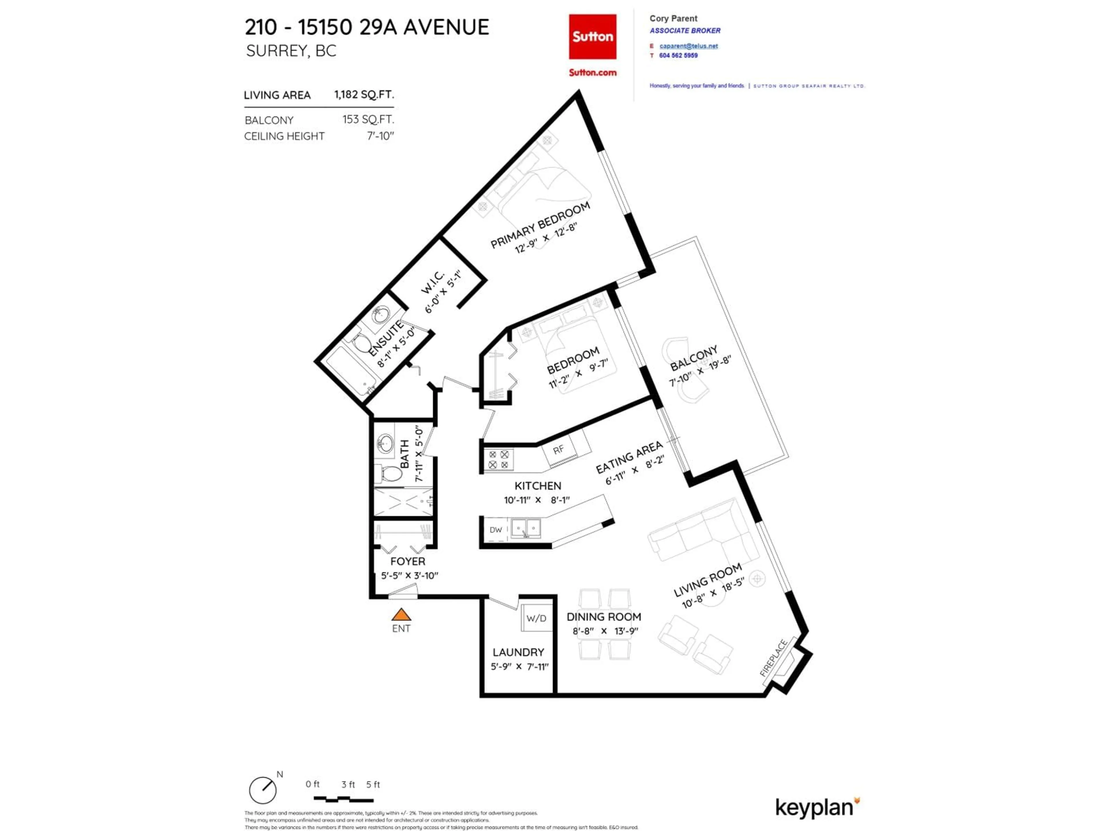 Floor plan for 210 - 15150 29A, Surrey British Columbia V4P3B1