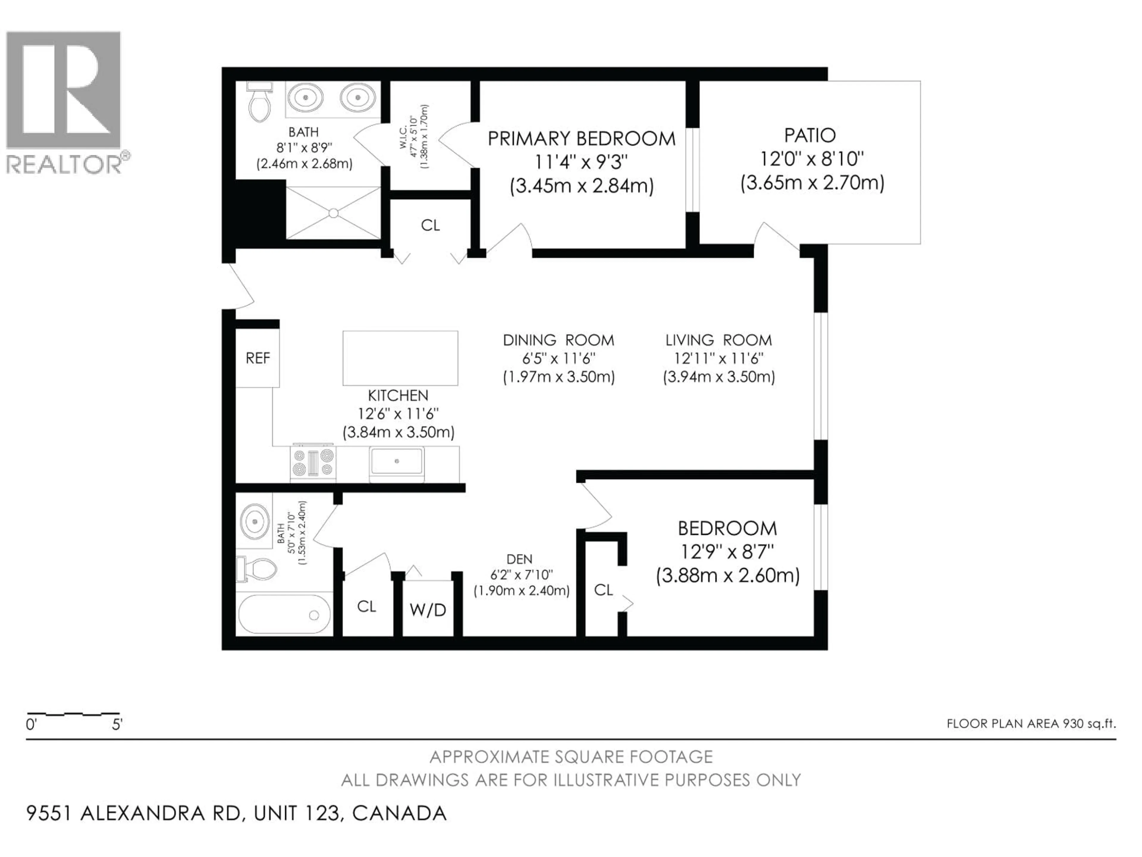 Floor plan for 123 - 9551 ALEXANDRA ROAD, Richmond British Columbia V6X0S6