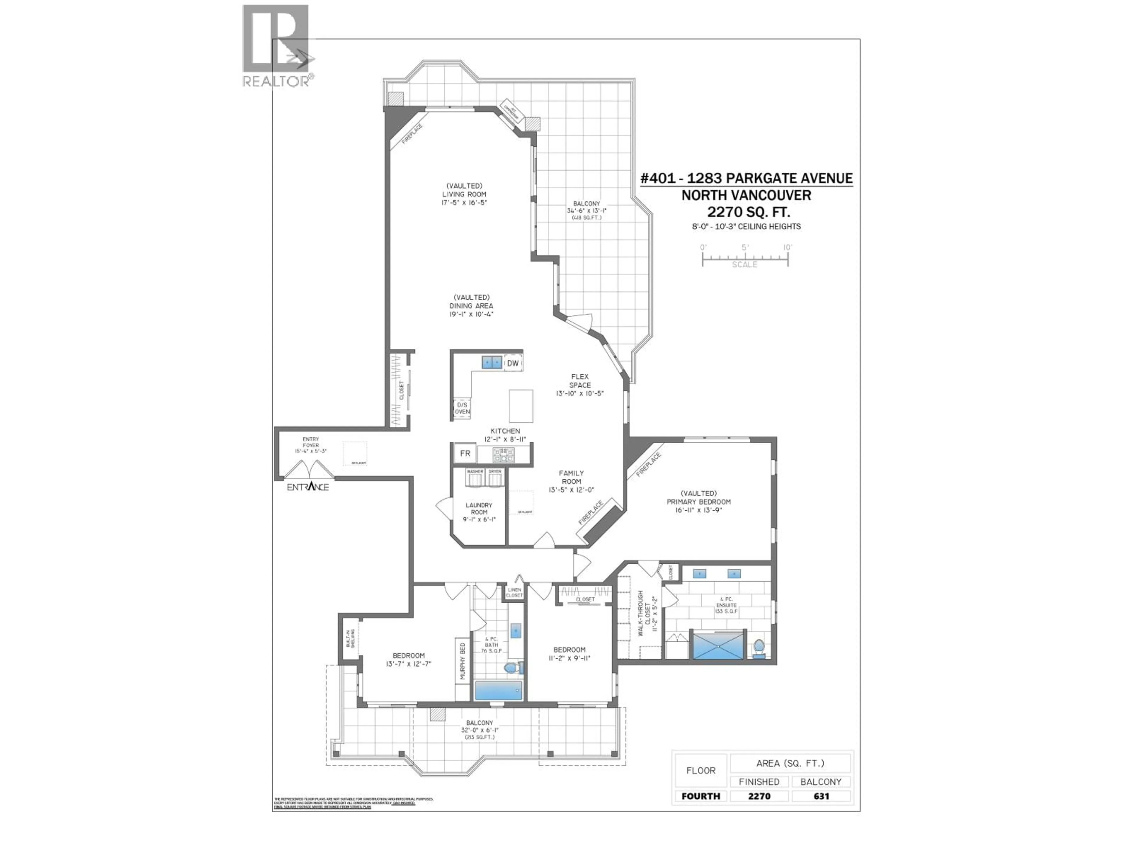 Floor plan for 401 - 1283 PARKGATE AVENUE, North Vancouver British Columbia V7H3A3