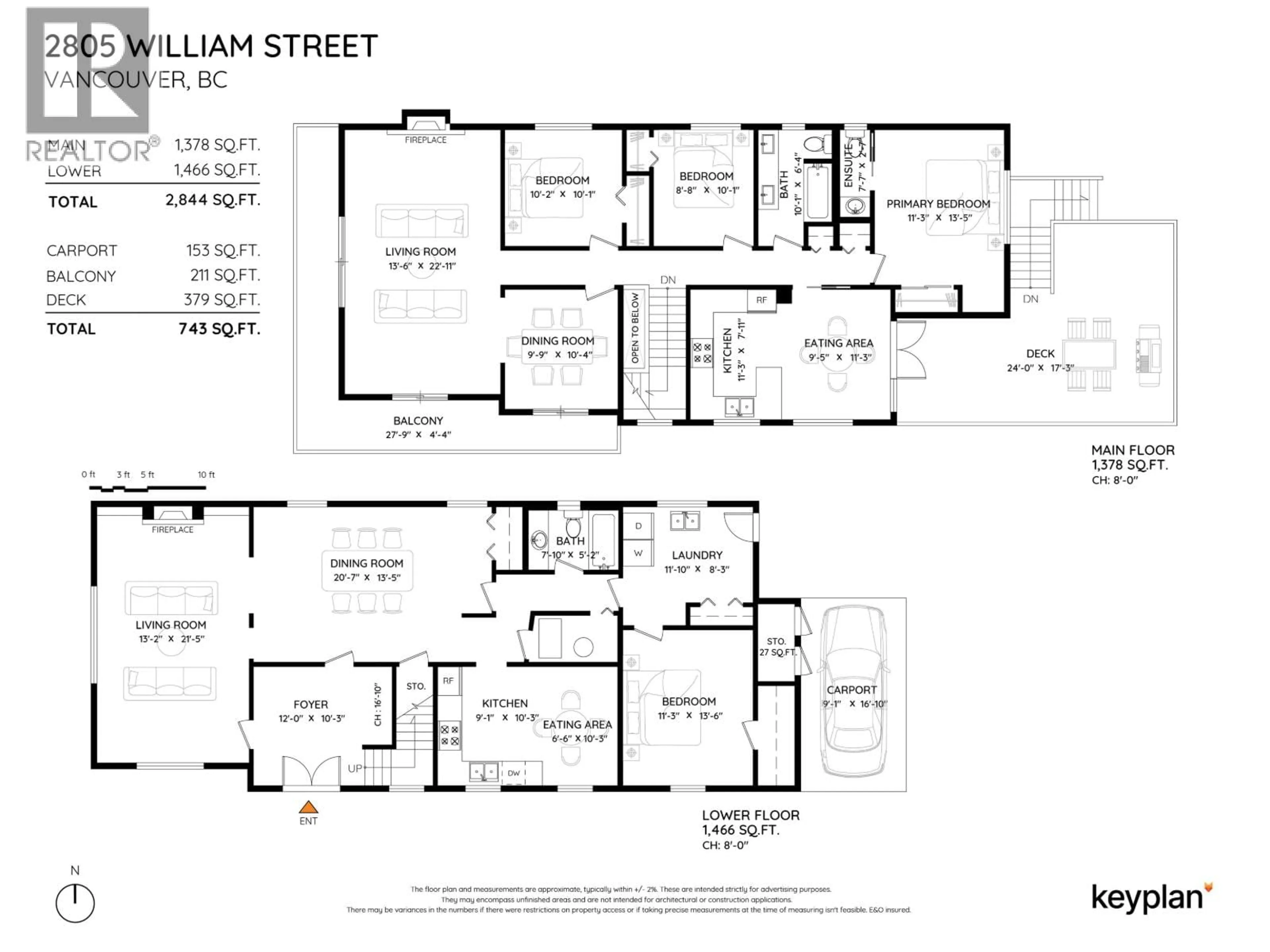 Floor plan for 2805 WILLIAM STREET, Vancouver British Columbia V5K0Z4