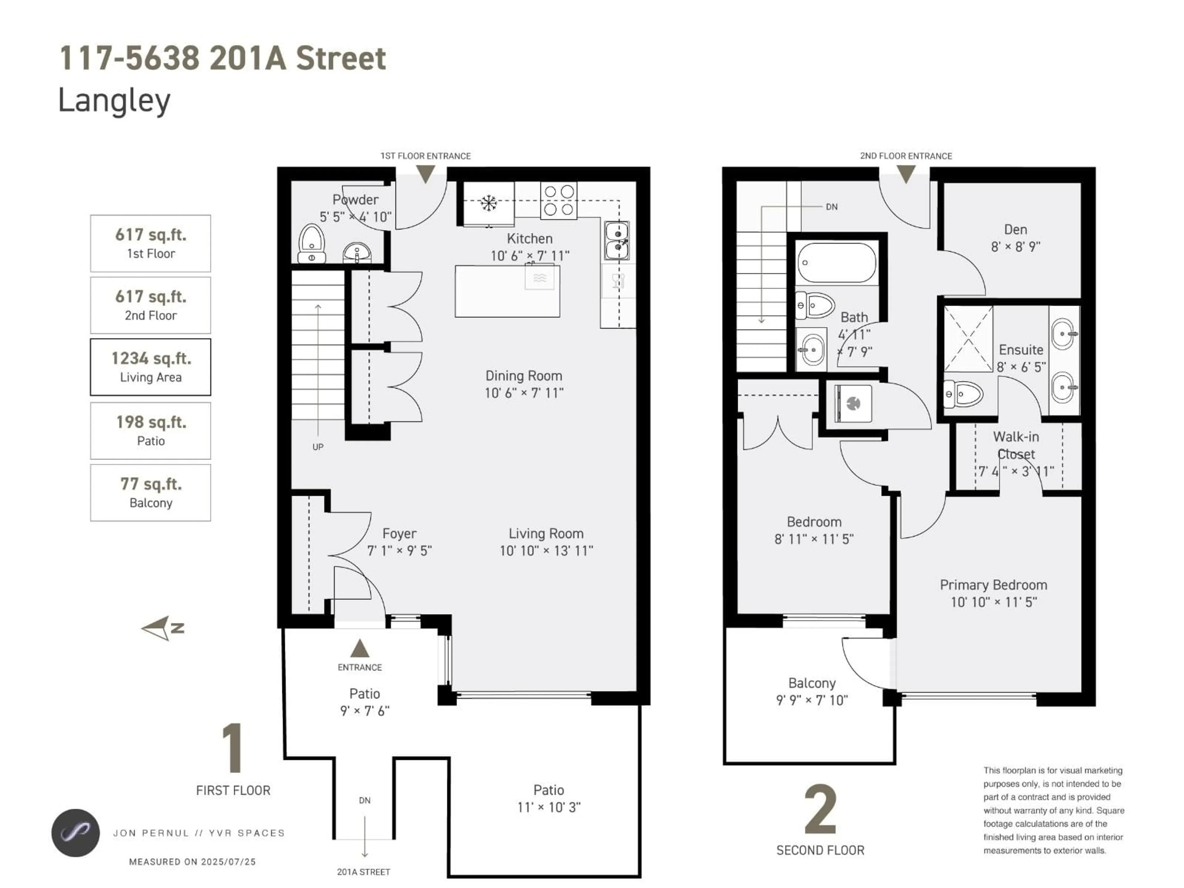 Floor plan for 117 - 5638 201A, Langley British Columbia V3A0L8