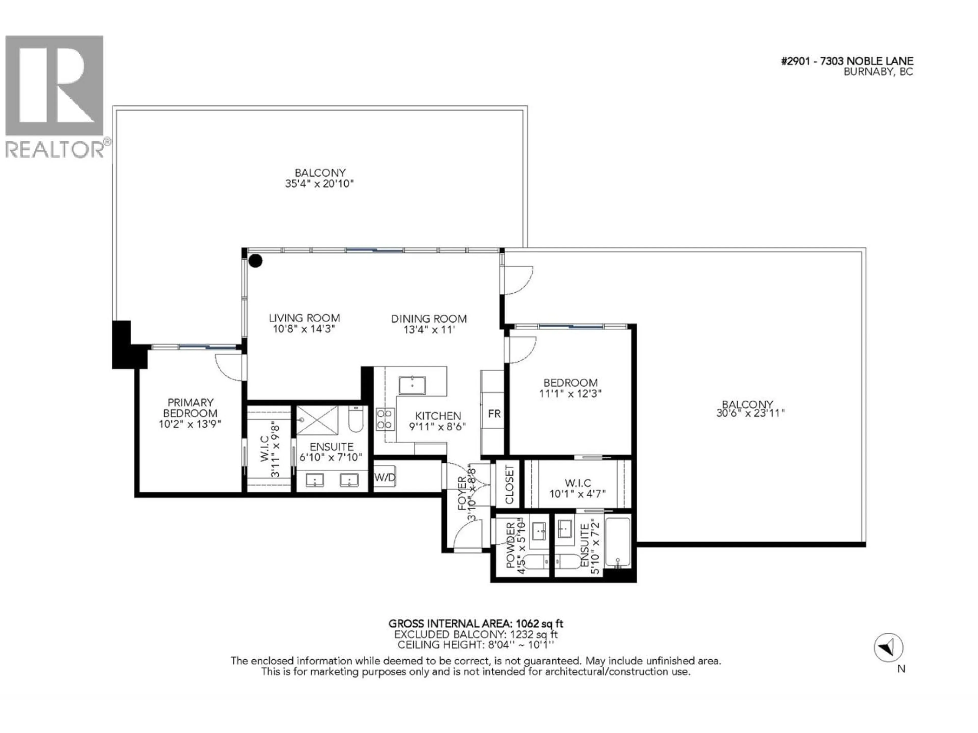 Floor plan for PH 2901 - 7303 NOBLE LANE, Burnaby British Columbia V3N0H2
