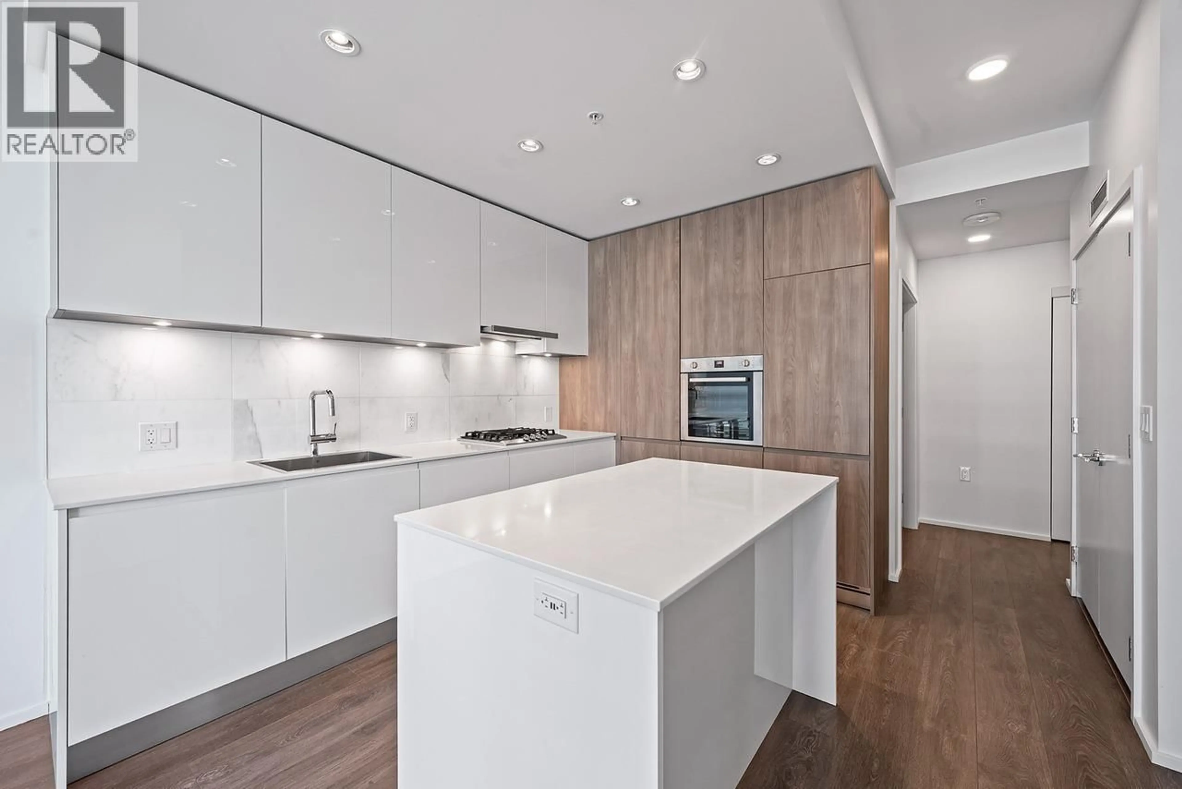 Open concept kitchen, wood/laminate floor for 1906 - 4650 BRENTWOOD BOULEVARD, Burnaby British Columbia V5C0M3
