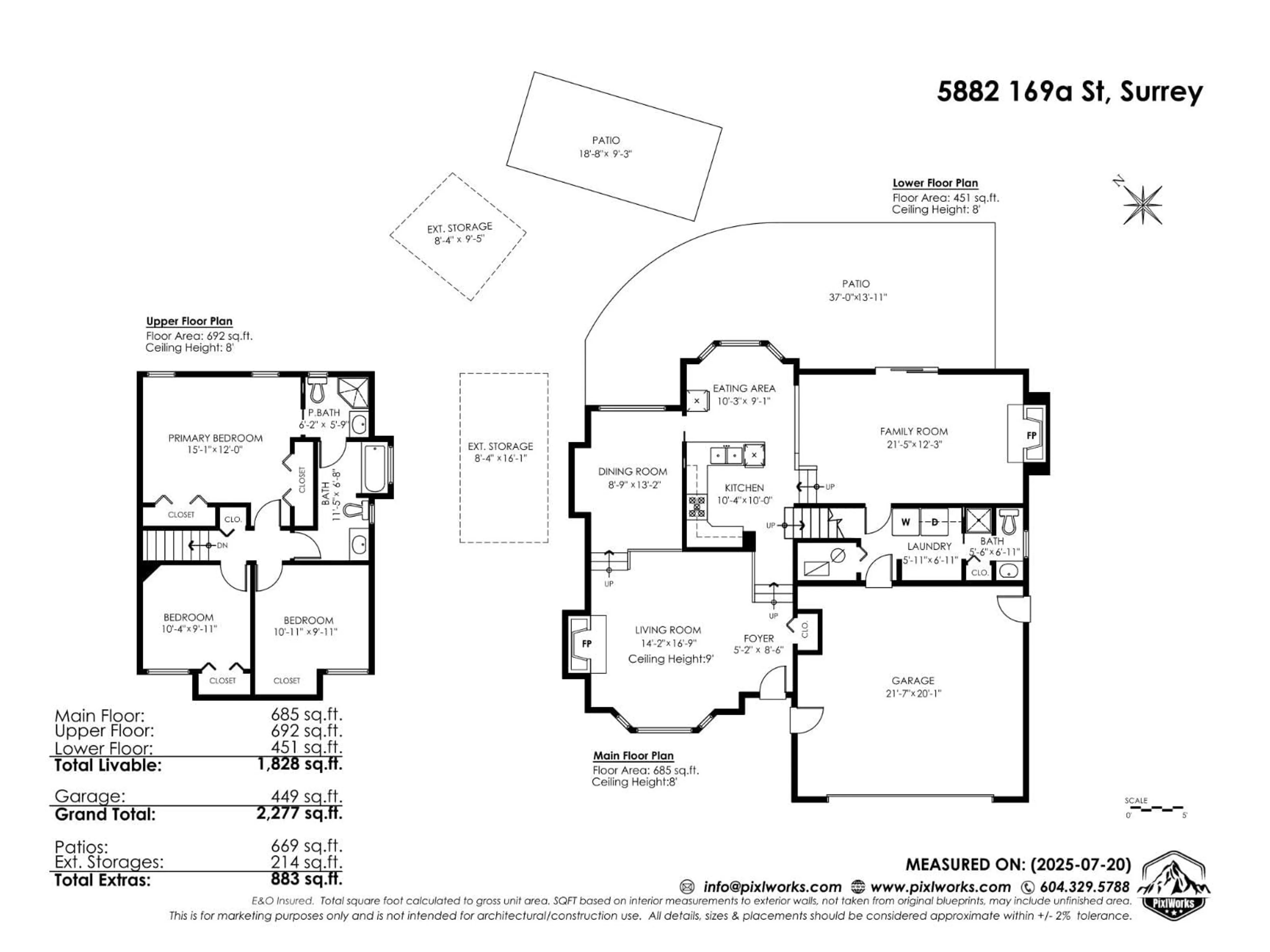 Floor plan for 5882 169A, Surrey British Columbia V3S6Z8