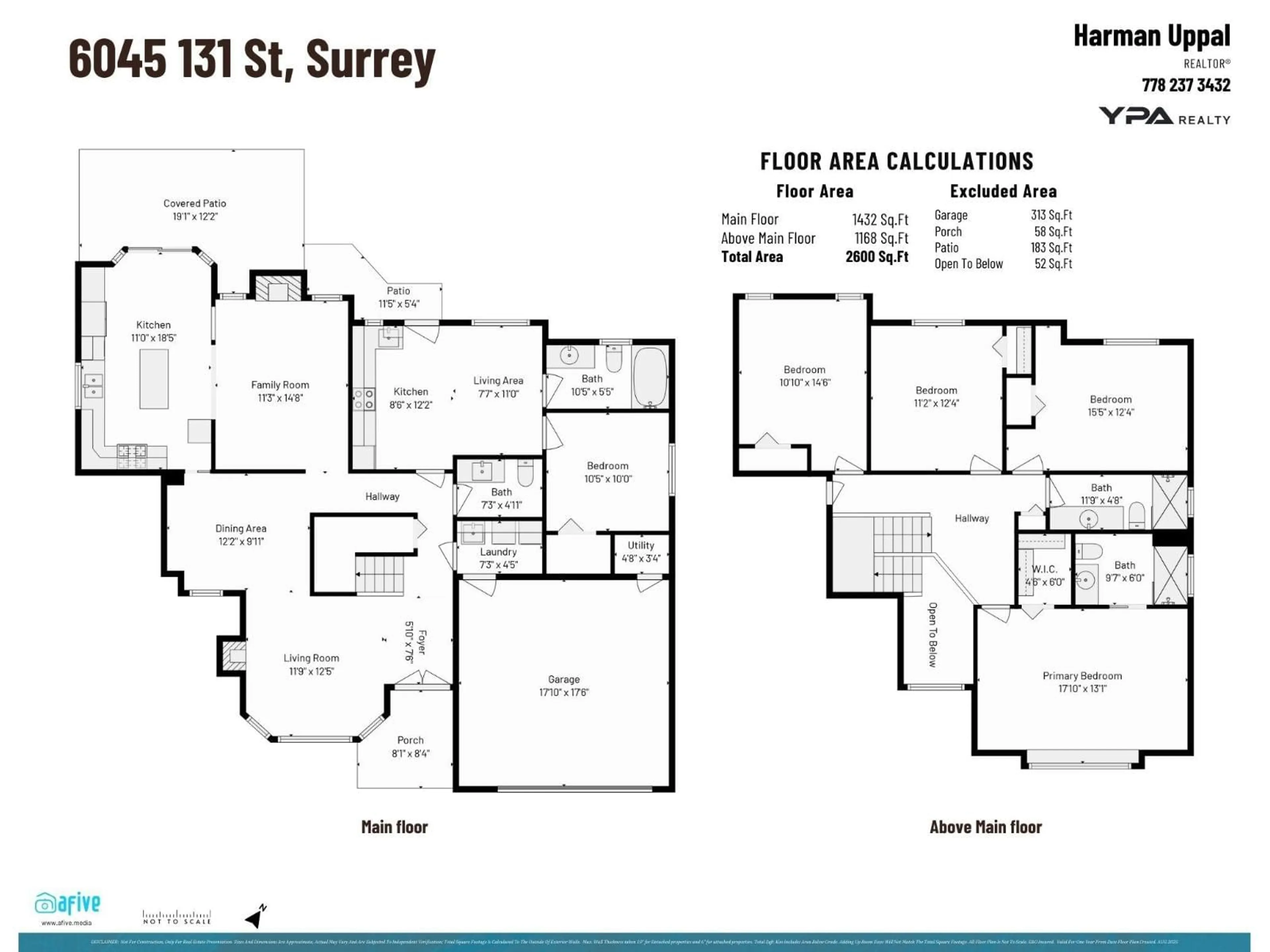 Floor plan for 6045 131, Surrey British Columbia V3X3N4
