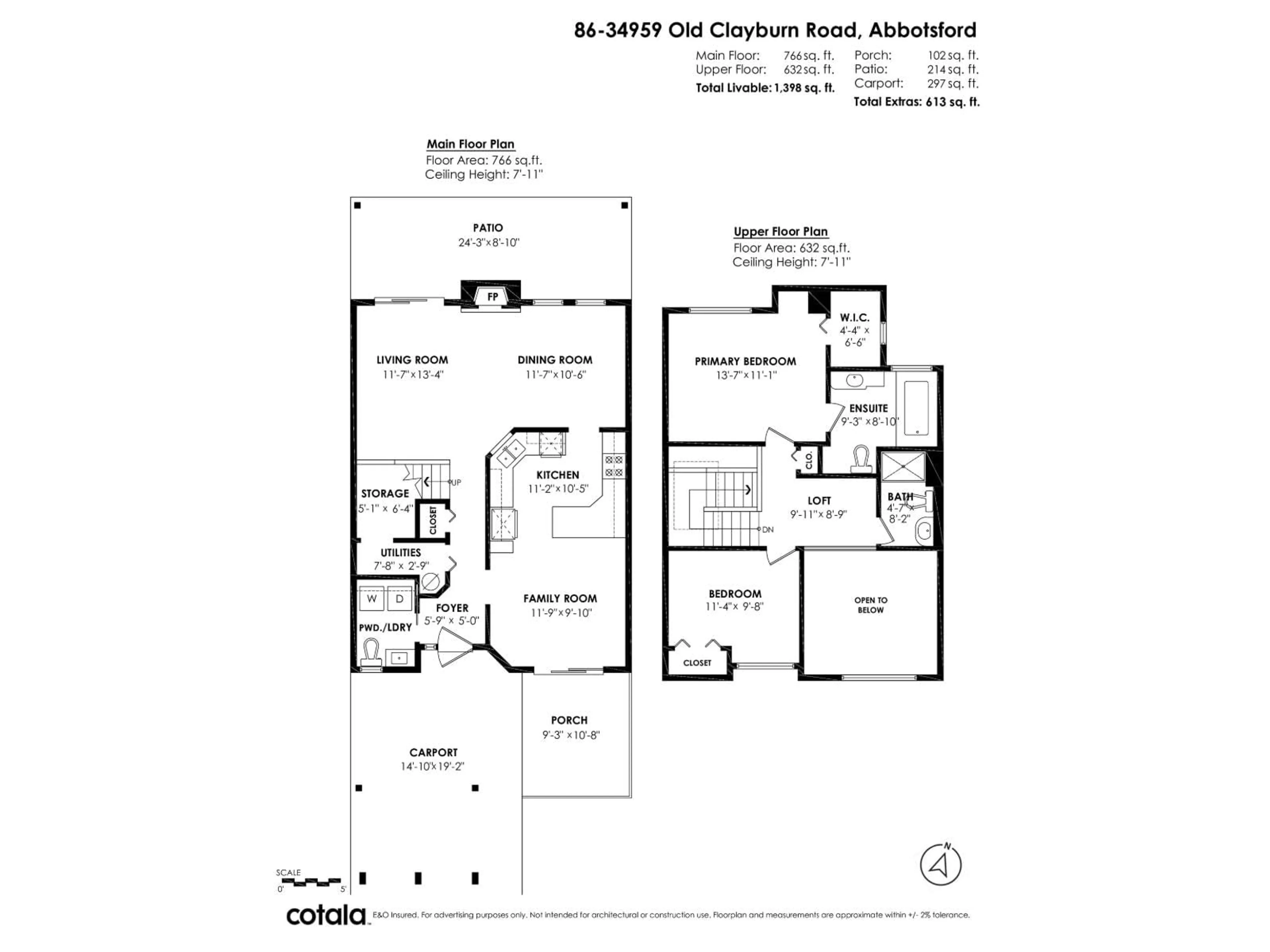 Floor plan for 86 - 34959 OLD CLAYBURN, Abbotsford British Columbia V2S6W7