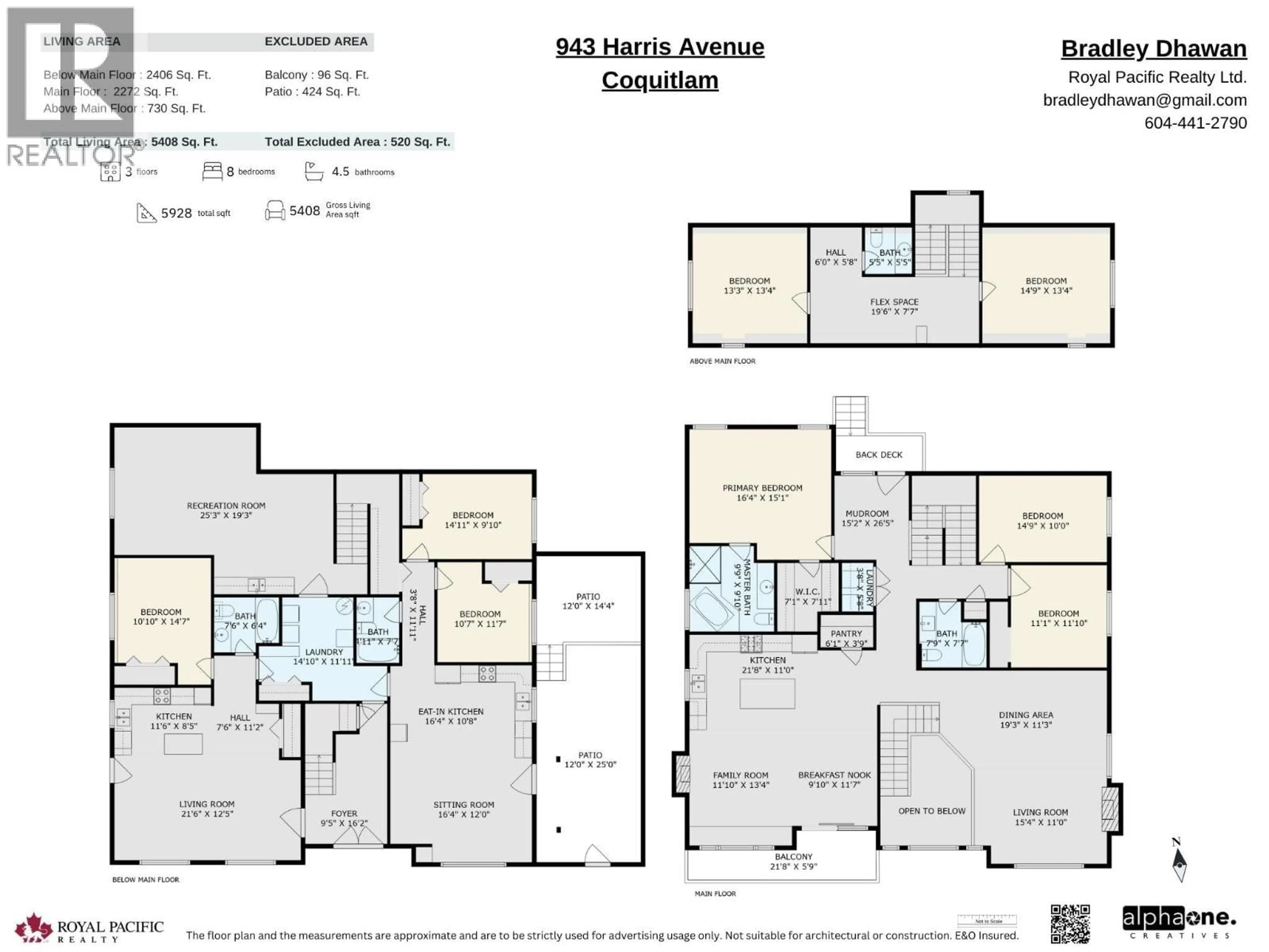 Floor plan for 943 HARRIS AVENUE, Coquitlam British Columbia V3K1S2