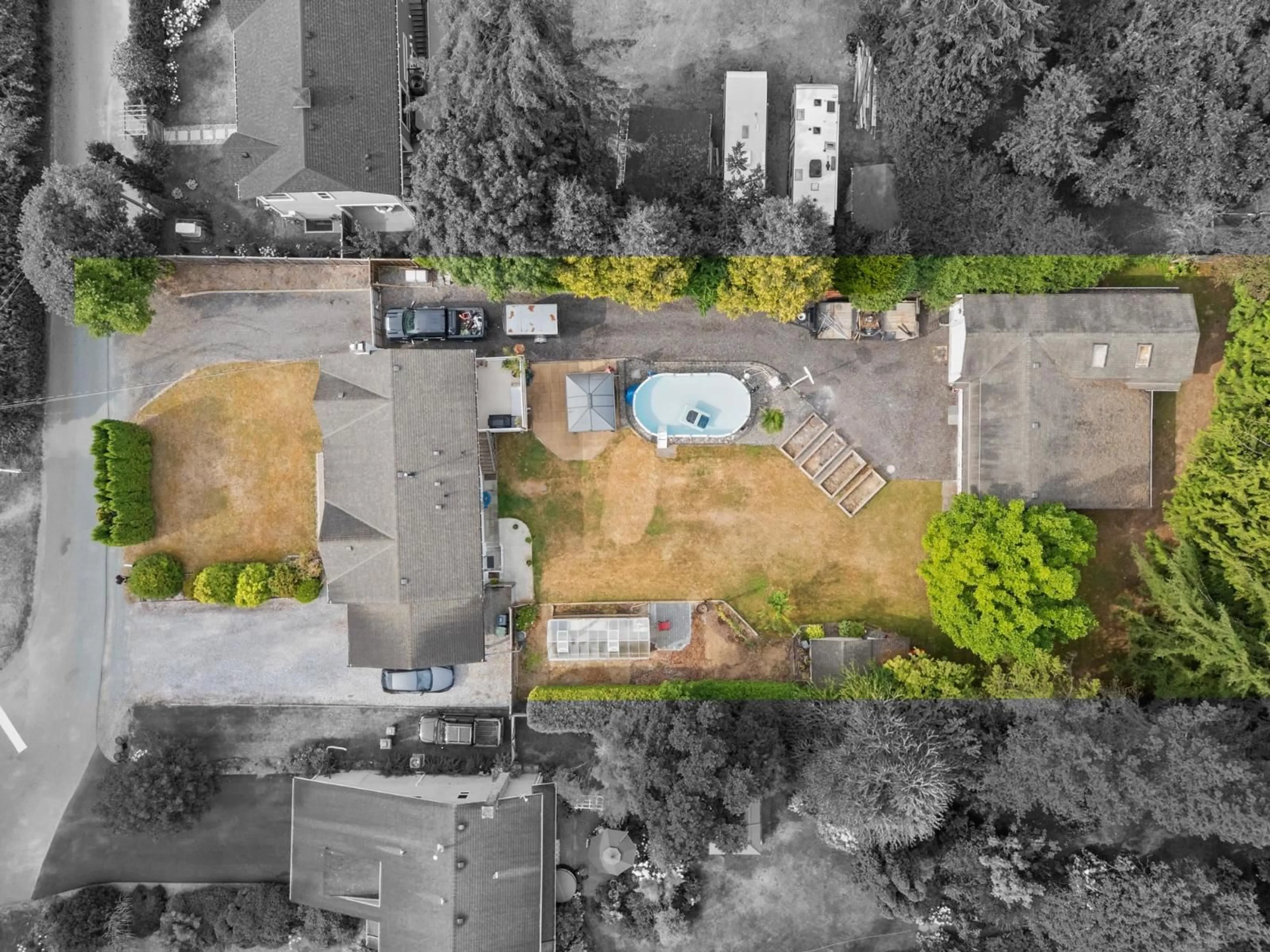 A pic from outside/outdoor area/front of a property/back of a property/a pic from drone, street for 5796 244, Langley British Columbia V2Z1G6