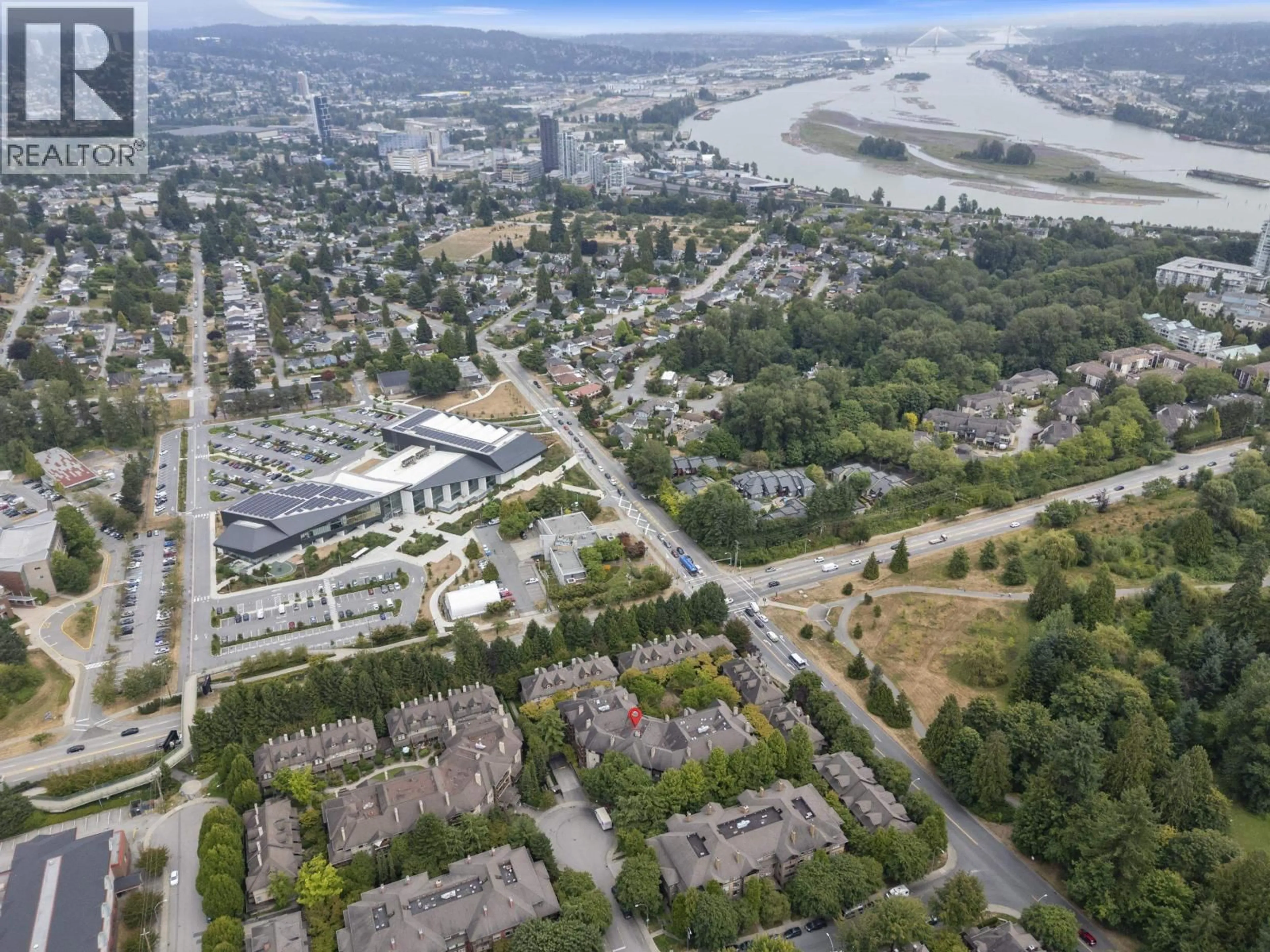 A pic from outside/outdoor area/front of a property/back of a property/a pic from drone, street for 404 - 18 SMOKEY SMITH PLACE, New Westminster British Columbia V3L5V3