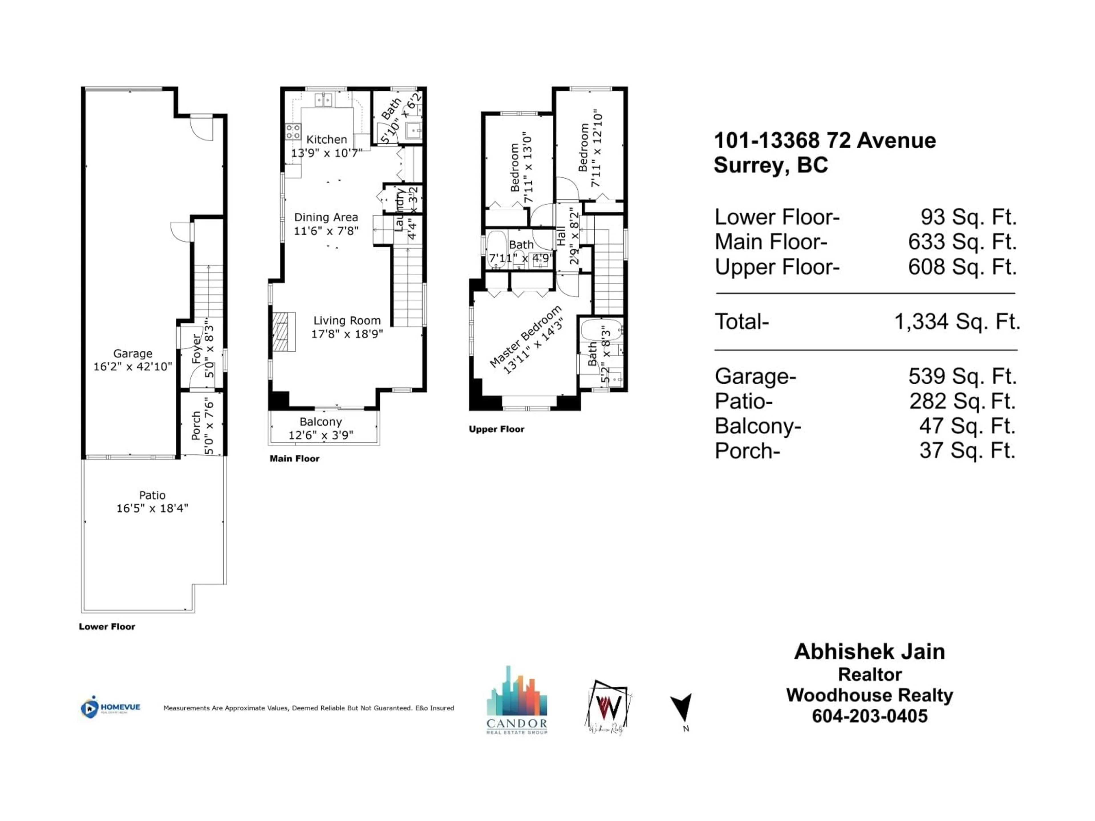 Floor plan for 101 - 13368 72, Surrey British Columbia V3W2N6