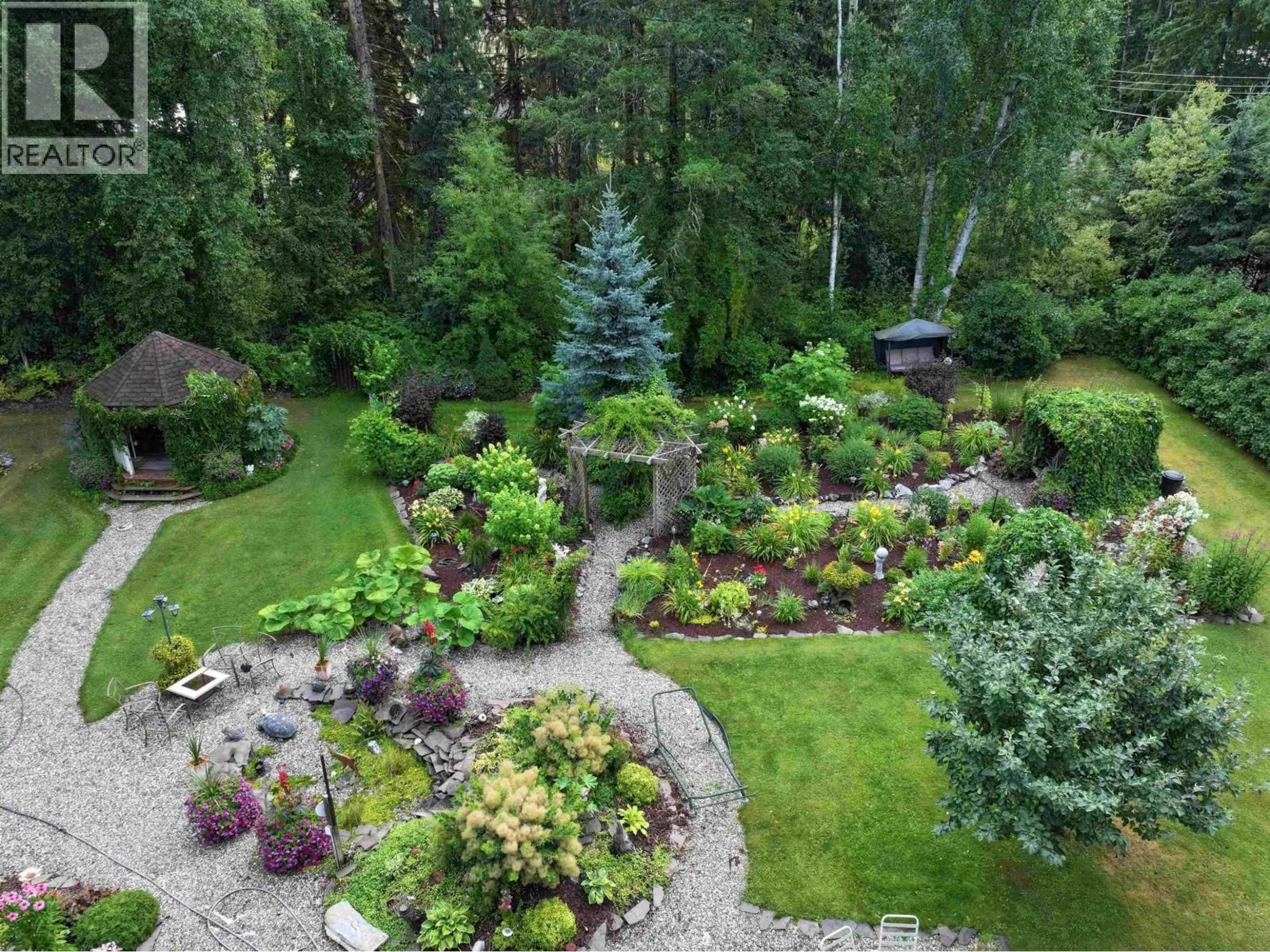A pic from outside/outdoor area/front of a property/back of a property/a pic from drone, forest/trees view for 2501 DURRELL ROAD, Quesnel British Columbia V2J6N1
