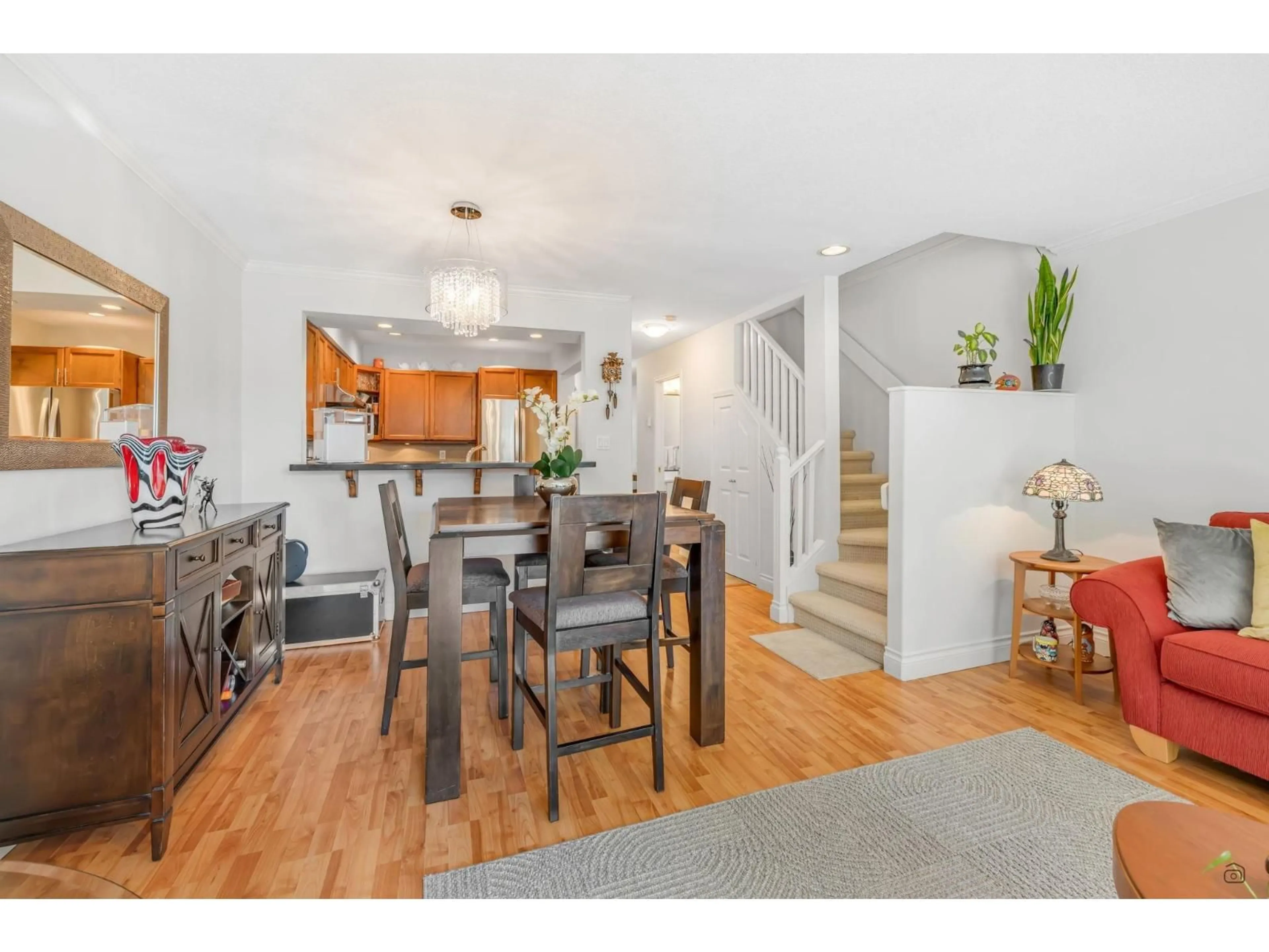 Open concept kitchen, wood/laminate floor for 21 - 1828 LILAC, Surrey British Columbia V4A5C9