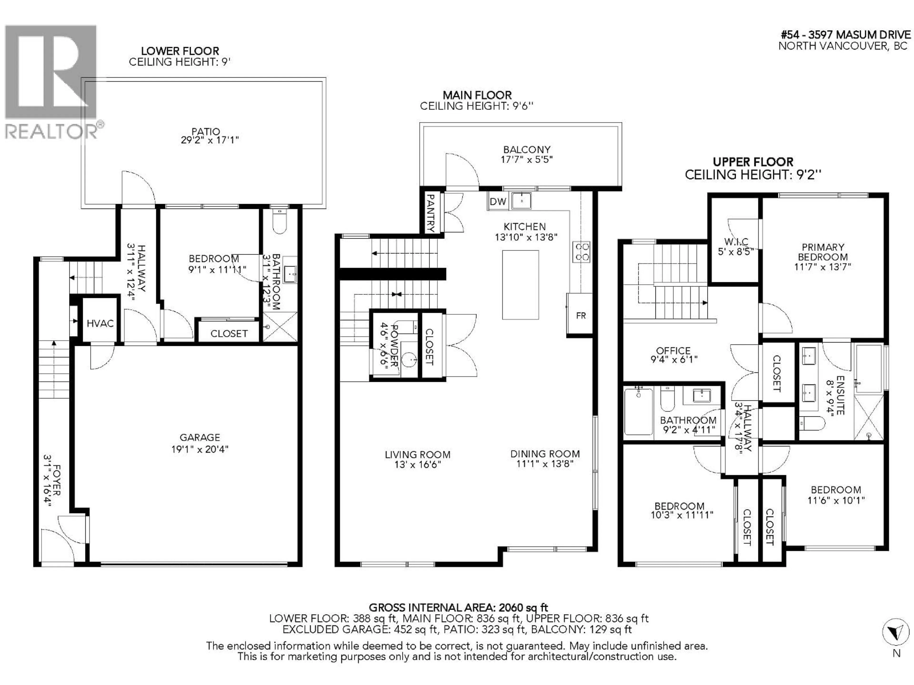 Floor plan for 54 - 3597 MALSUM DRIVE, North Vancouver British Columbia V7G0B2