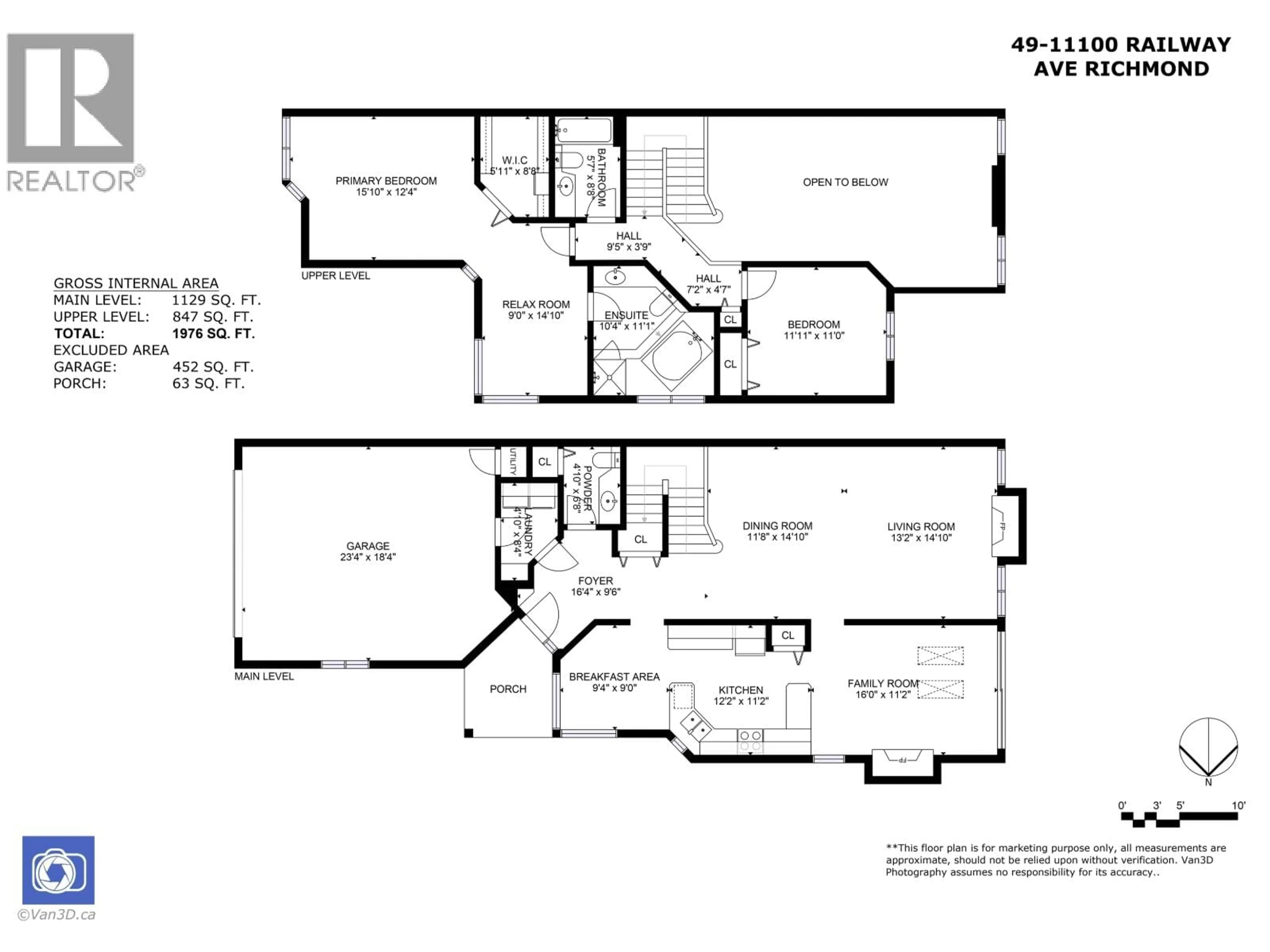 Floor plan for 49 - 11100 RAILWAY AVENUE, Richmond British Columbia V7E6J8