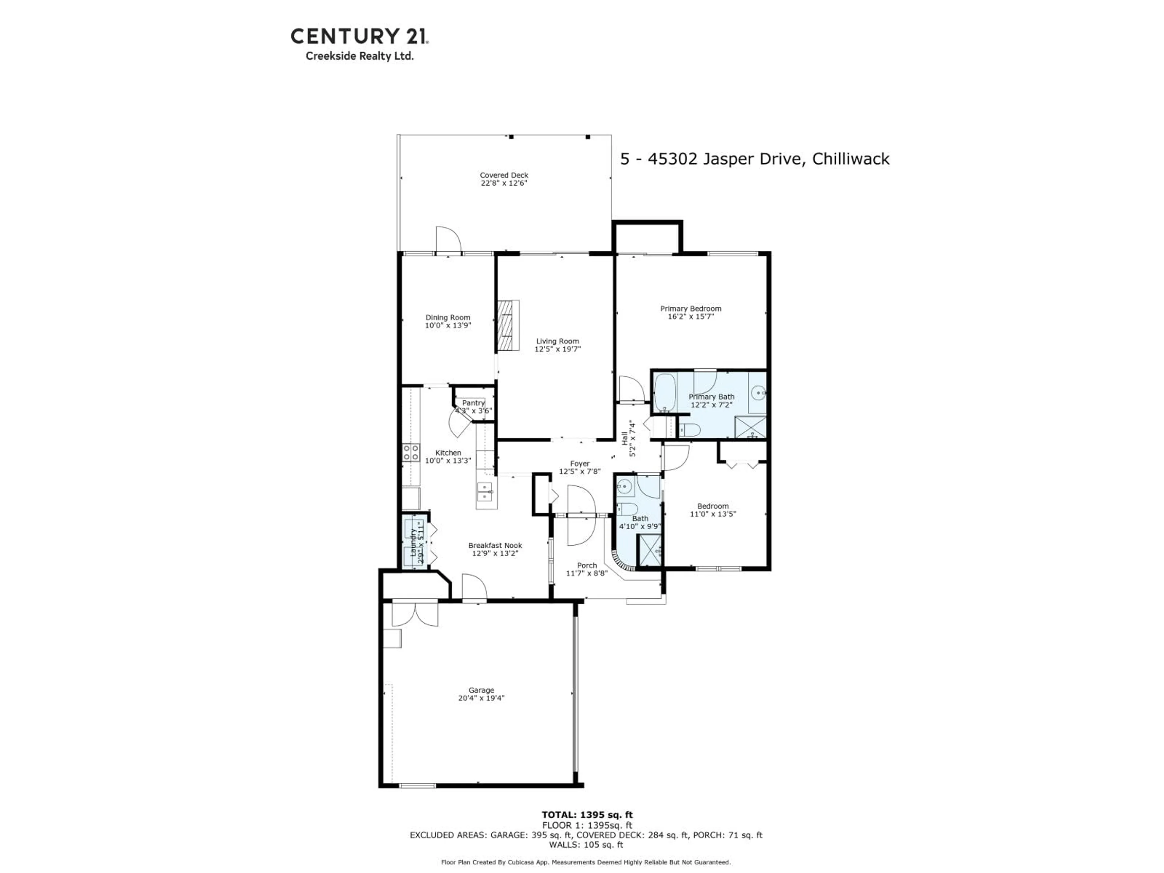 Floor plan for 5 - 45302 JASPER DRIVE, Chilliwack British Columbia V2R3E9