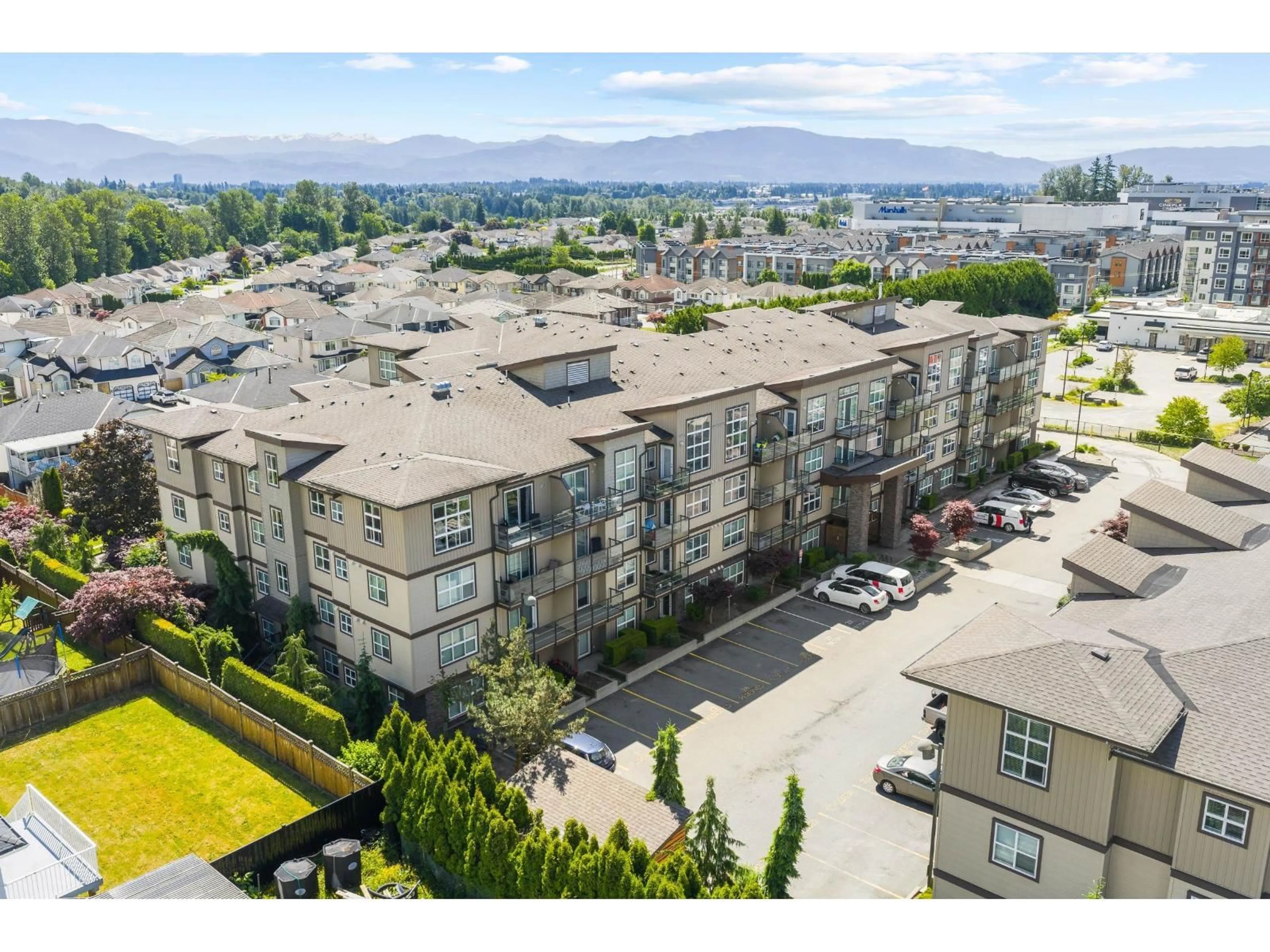 A pic from outside/outdoor area/front of a property/back of a property/a pic from drone, mountain view for 109 - 30525 CARDINAL, Abbotsford British Columbia V2T0A8