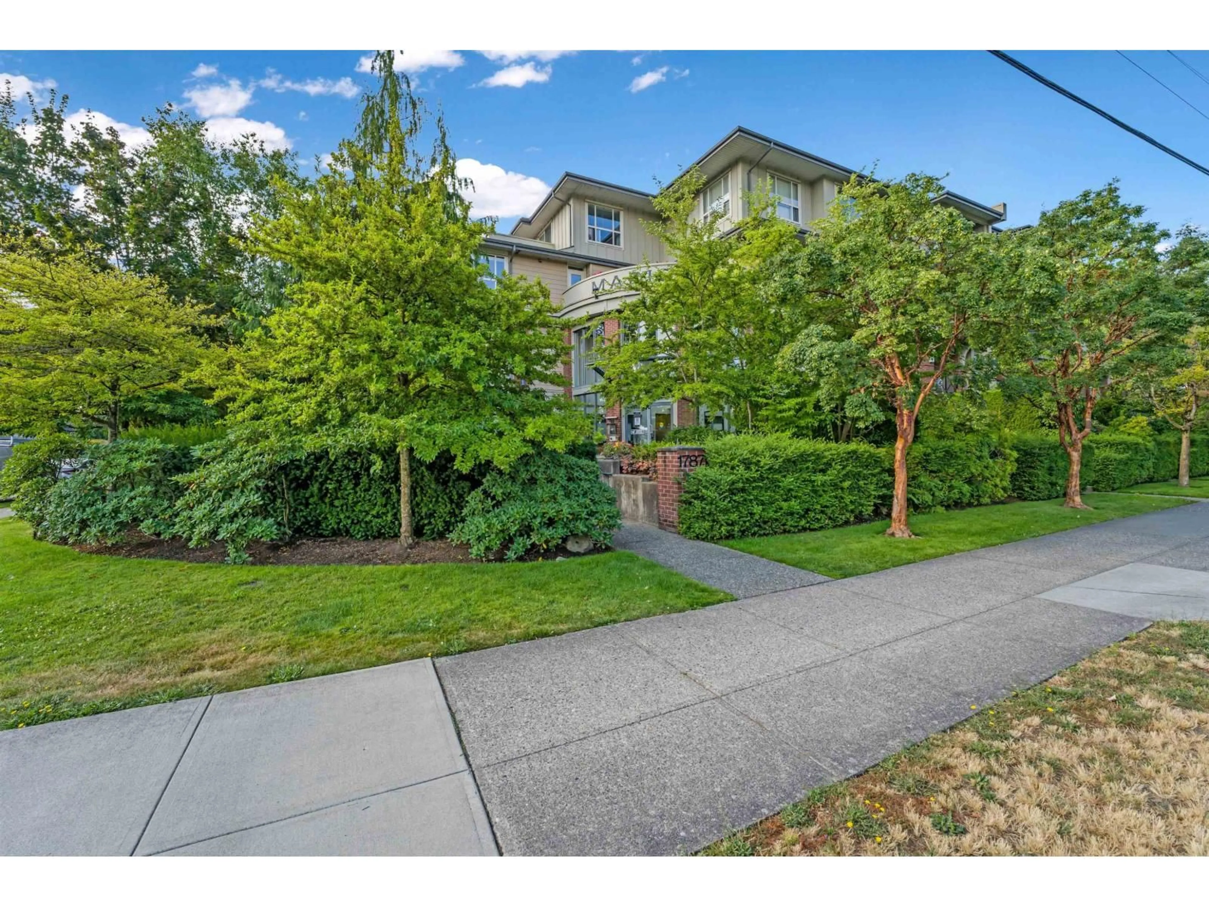 A pic from outside/outdoor area/front of a property/back of a property/a pic from drone, street for 203 - 1787 154TH, Surrey British Columbia V4A4S1