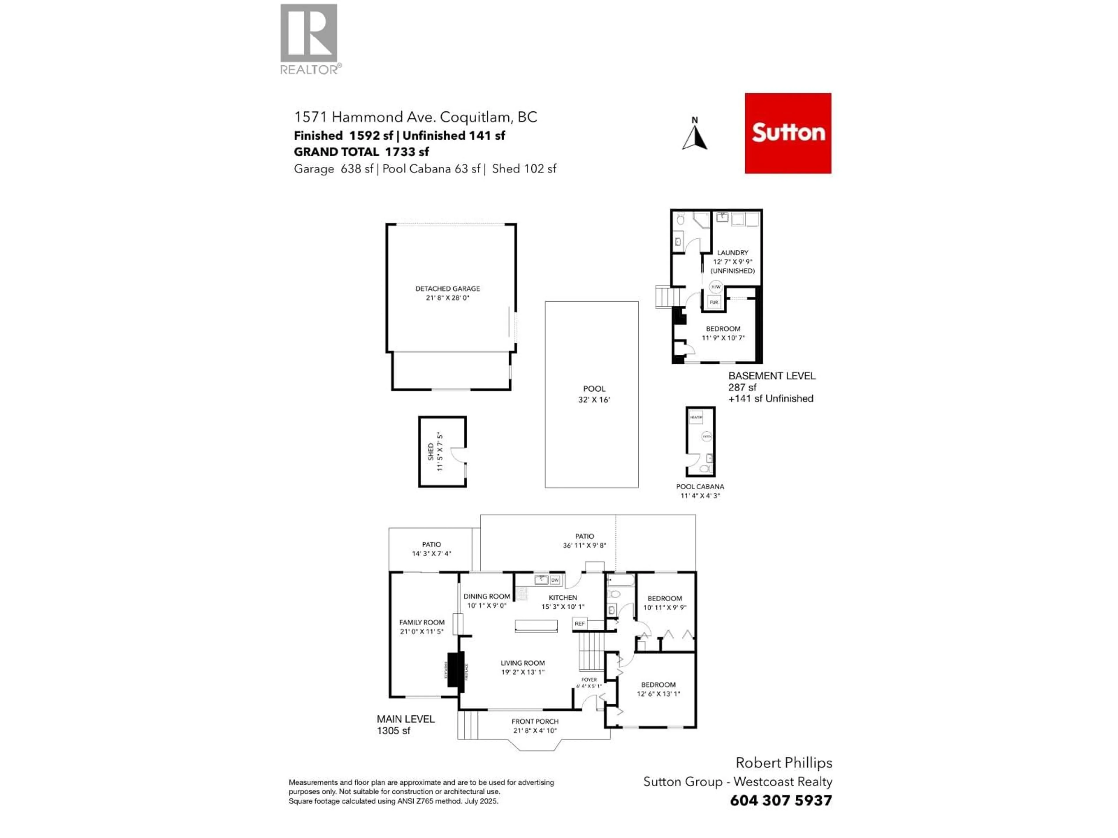 Floor plan for 1571 HAMMOND AVENUE, Coquitlam British Columbia V3K2P7