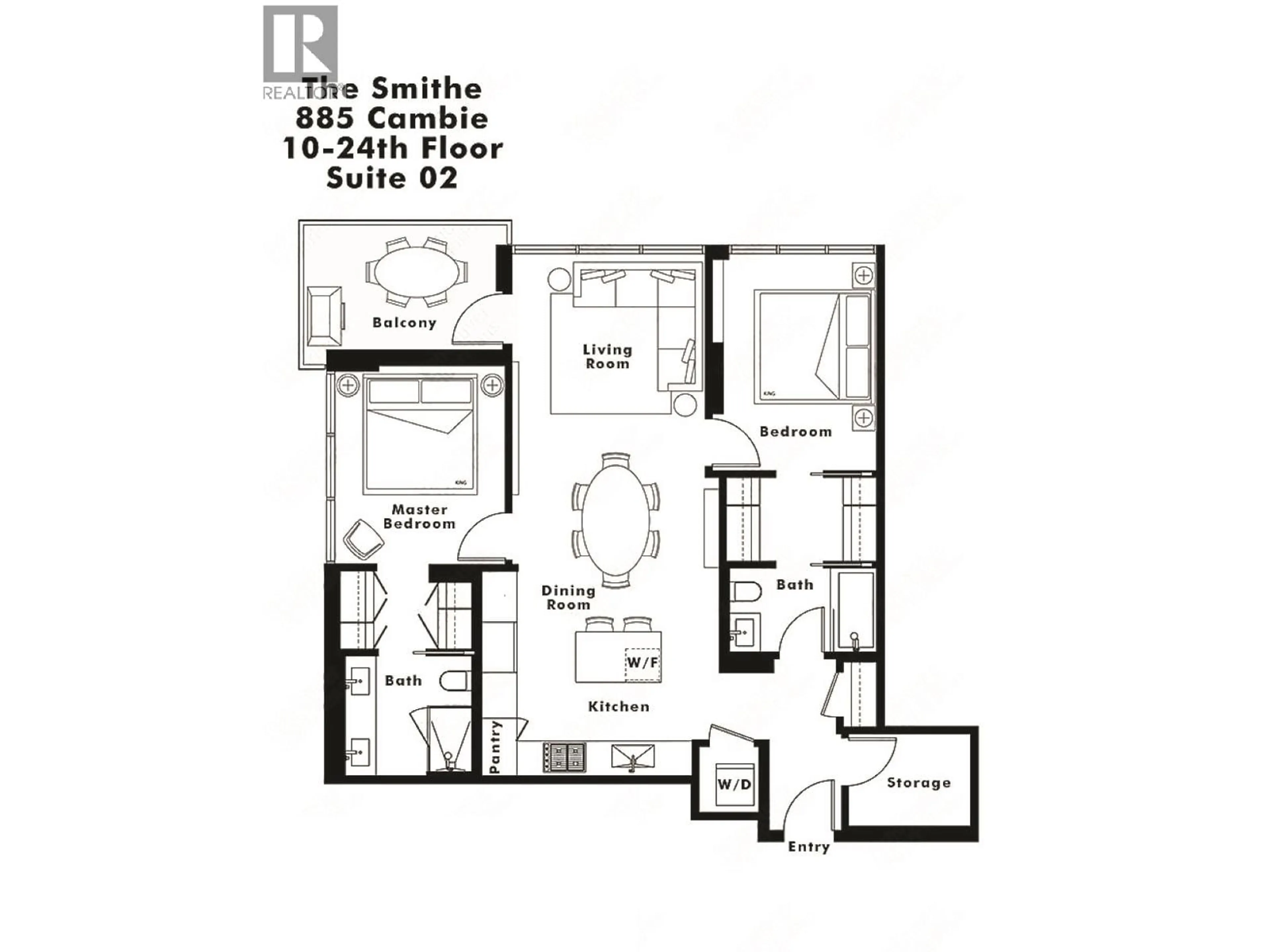 Floor plan for 1502 - 885 CAMBIE STREET, Vancouver British Columbia V6B0R6