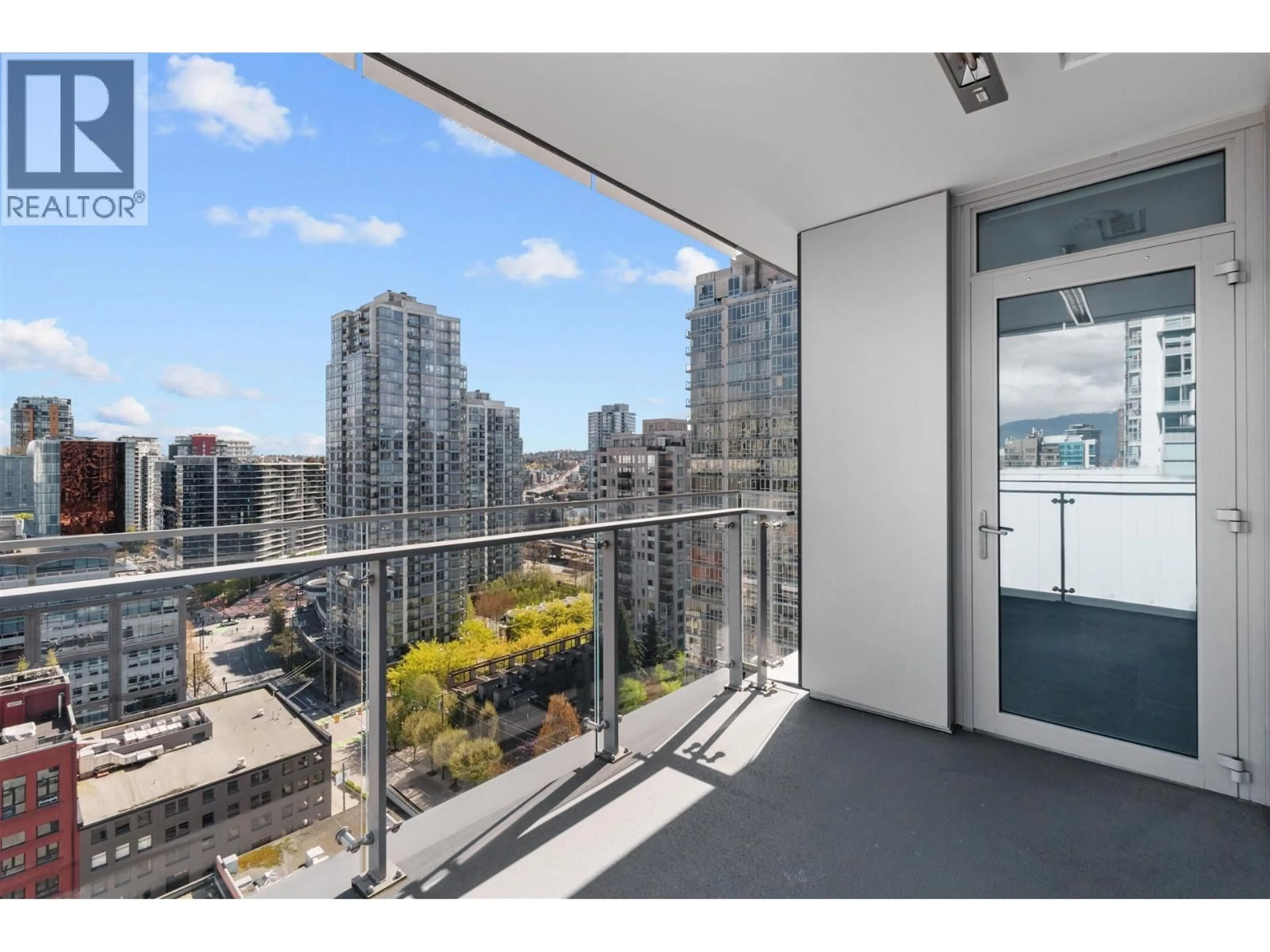 Balcony in the apartment, city buildings view from balcony for 1502 - 885 CAMBIE STREET, Vancouver British Columbia V6B0R6