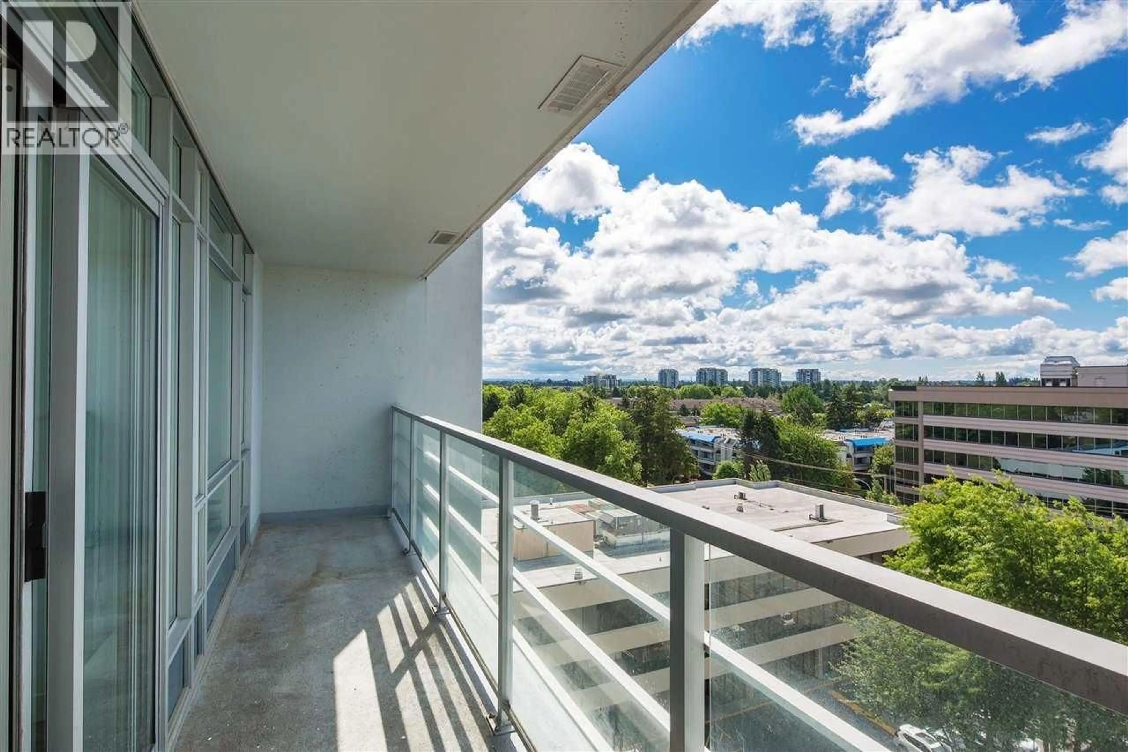 Balcony in the apartment, water/lake/river/ocean view for 1506 - 8288 LANSDOWNE ROAD, Richmond British Columbia V6X0B3