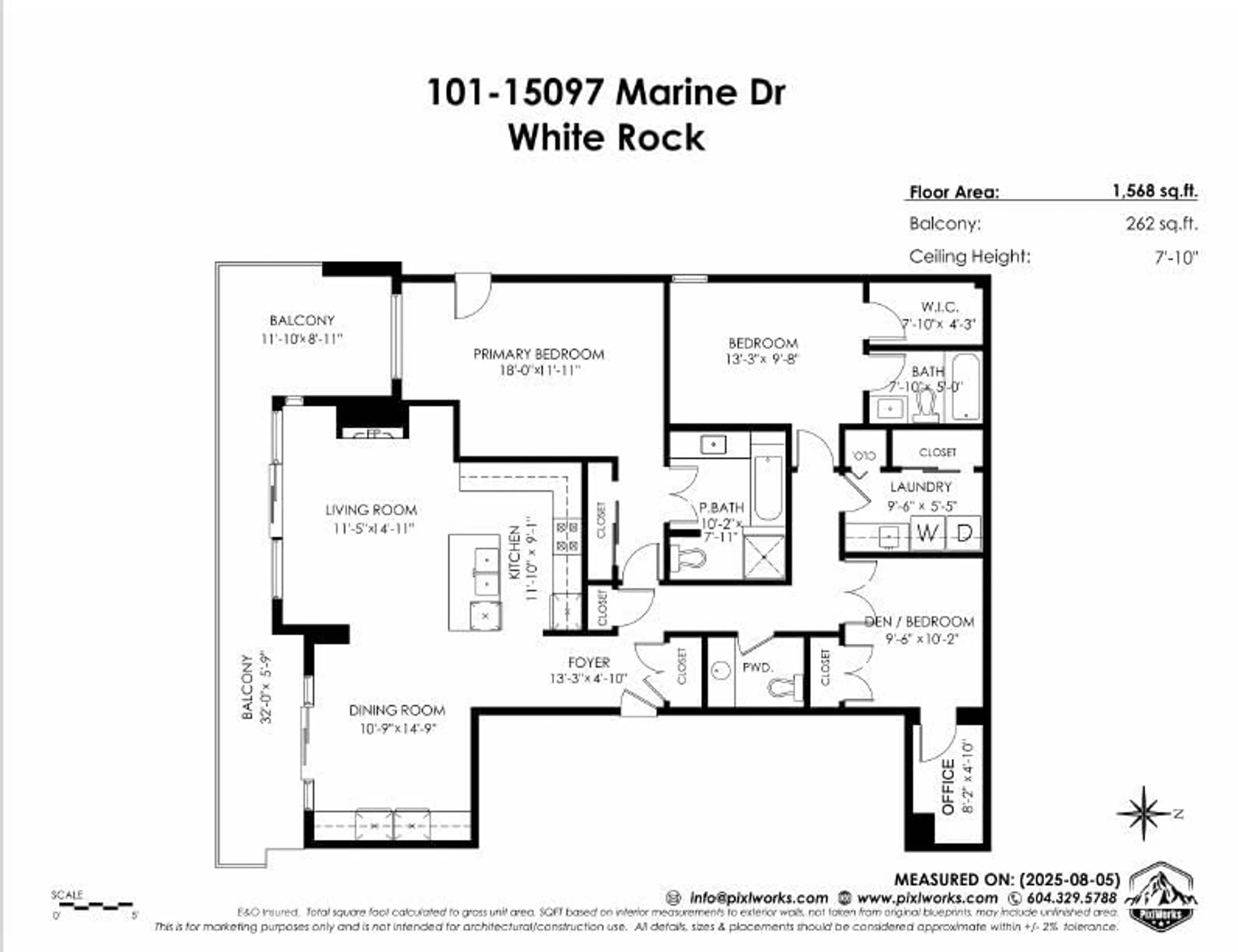 Floor plan for 101 - 15097 MARINE, White Rock British Columbia V4B1C5