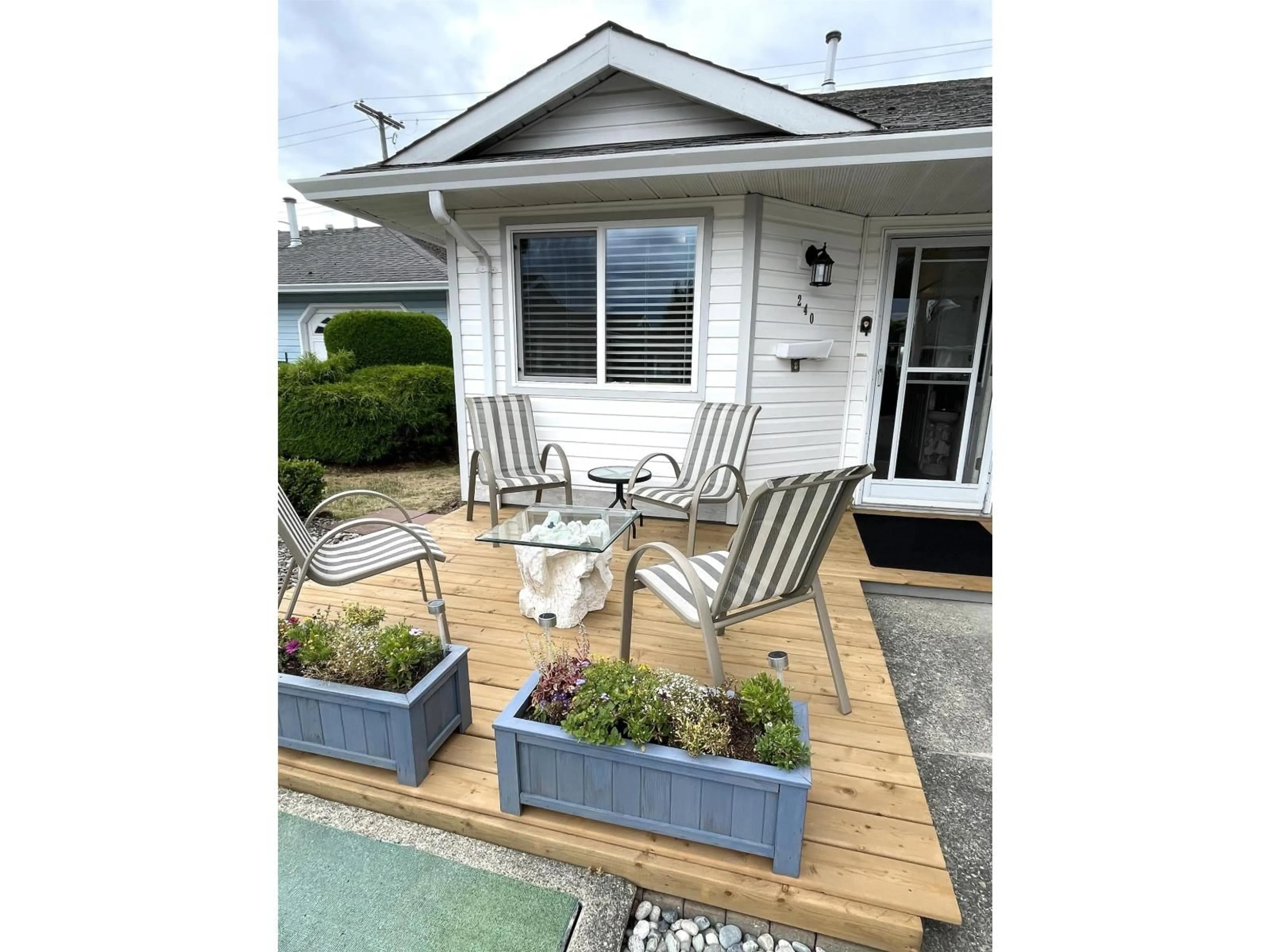 Patio, water/lake/river/ocean view for 240 - 7610 EVANS ROAD, Chilliwack British Columbia V2R2Z5