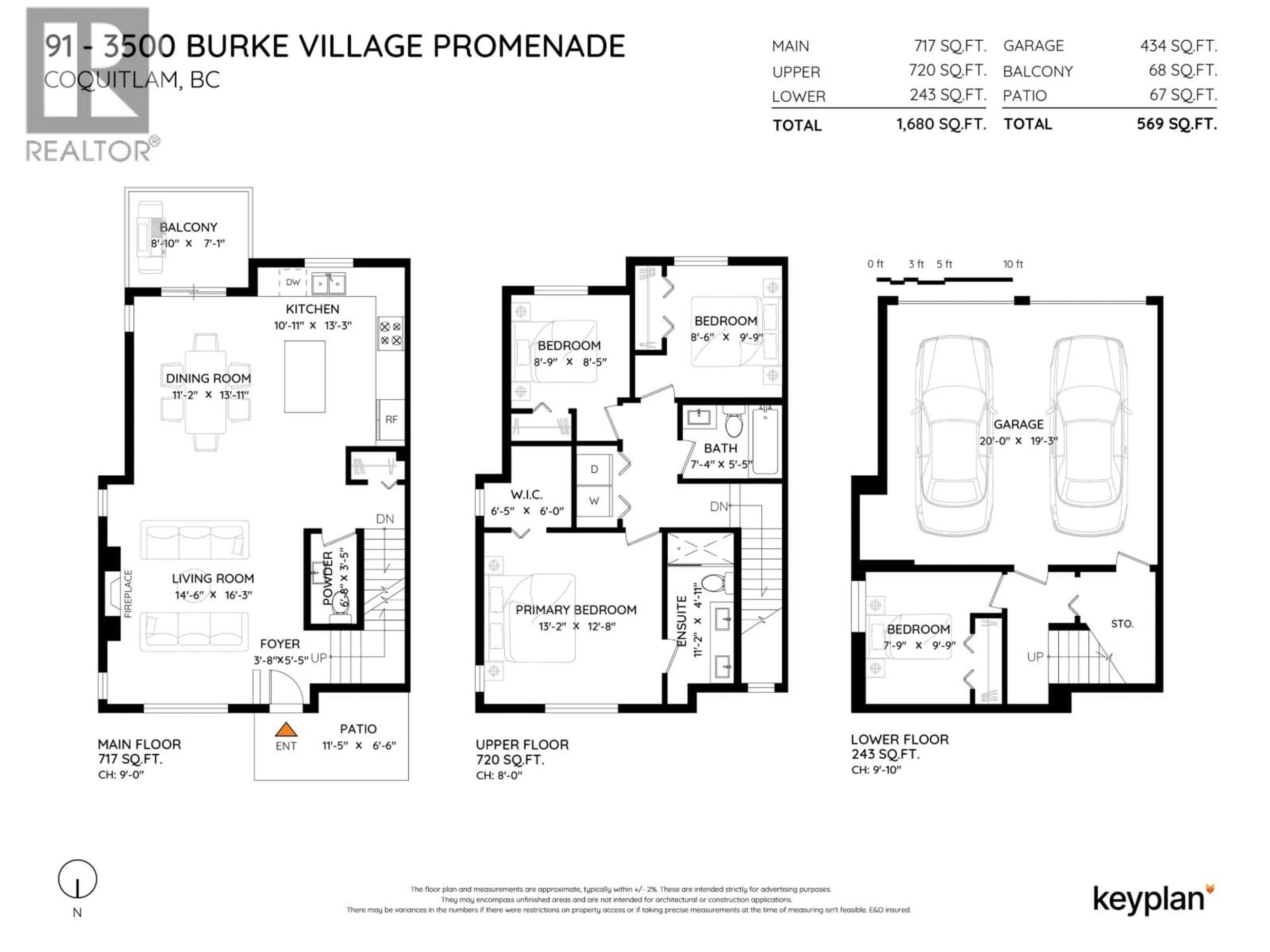 Floor plan for 91 - 3500 BURKE VILLAGE PROMENADE, Coquitlam British Columbia V3E0N2