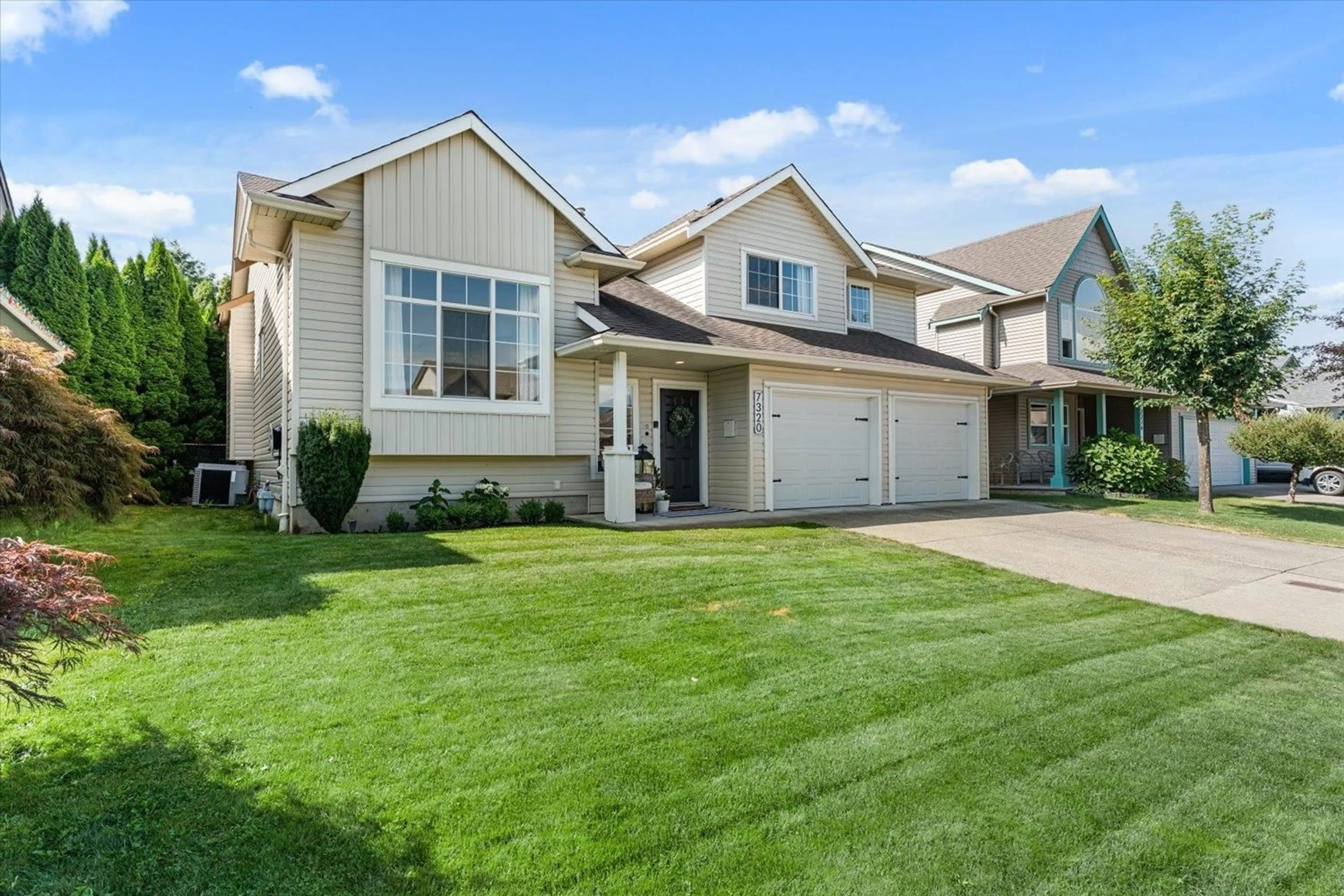 Home with vinyl exterior material, street for 7320 PRASMOUNT PLACE, Agassiz British Columbia V0M1A0