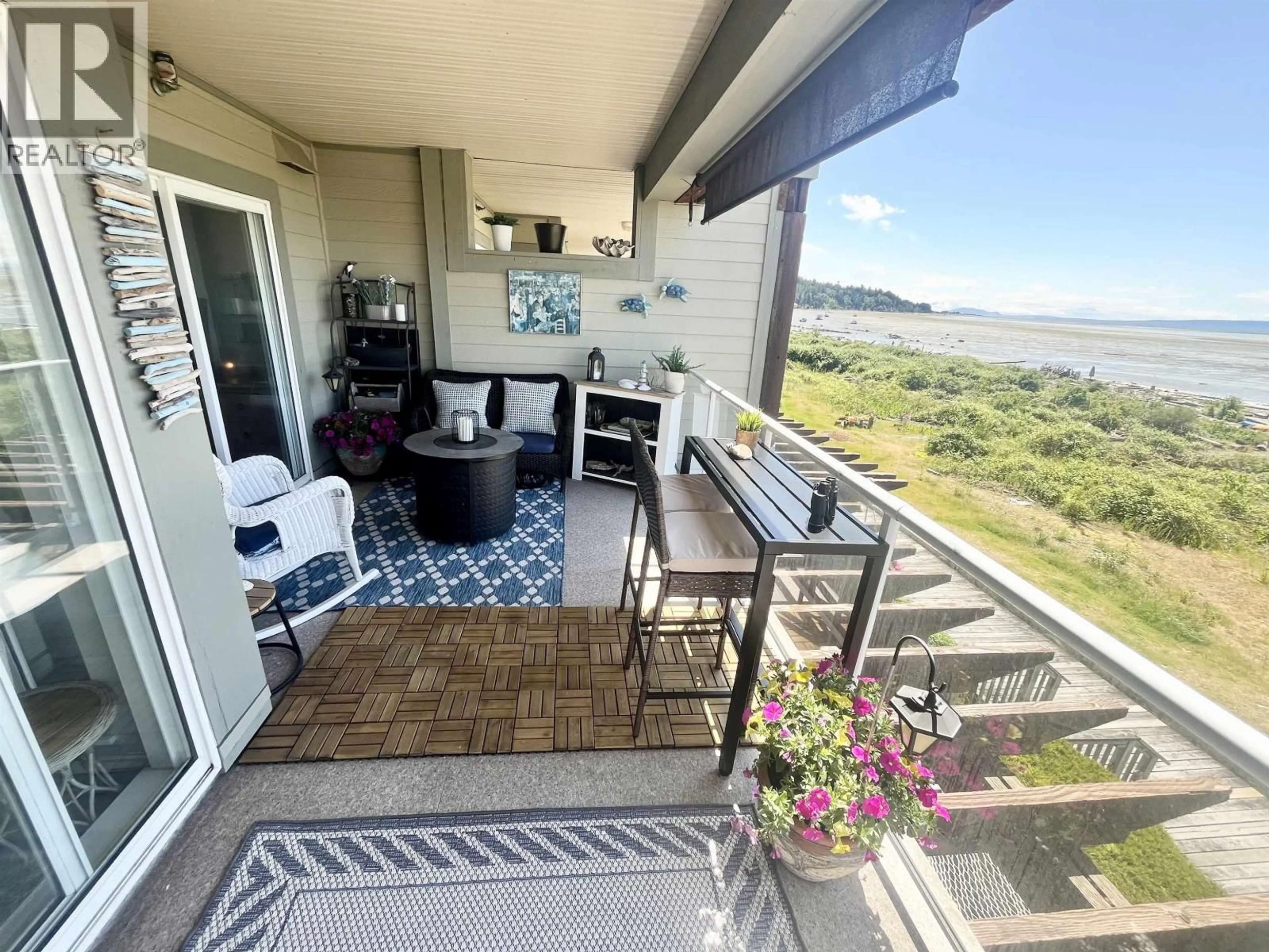 Balcony in the apartment, water/lake/river/ocean view for 207 - 1120 TSATSU SHORES DRIVE, Tsawwassen British Columbia V4M4G3
