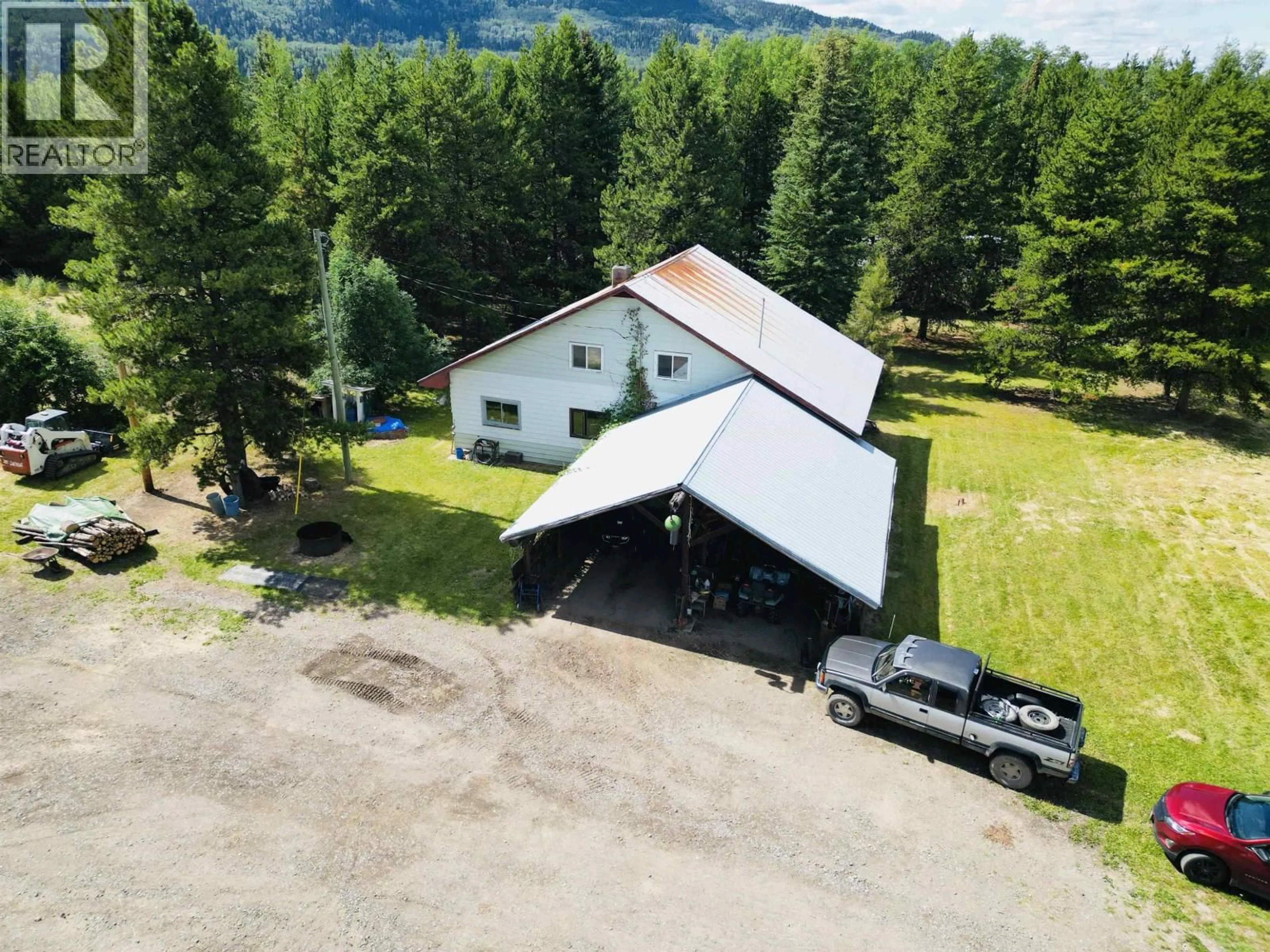 A pic from outside/outdoor area/front of a property/back of a property/a pic from drone, mountain view for 7349 PERRY ROAD, Burns Lake British Columbia V0J1E0